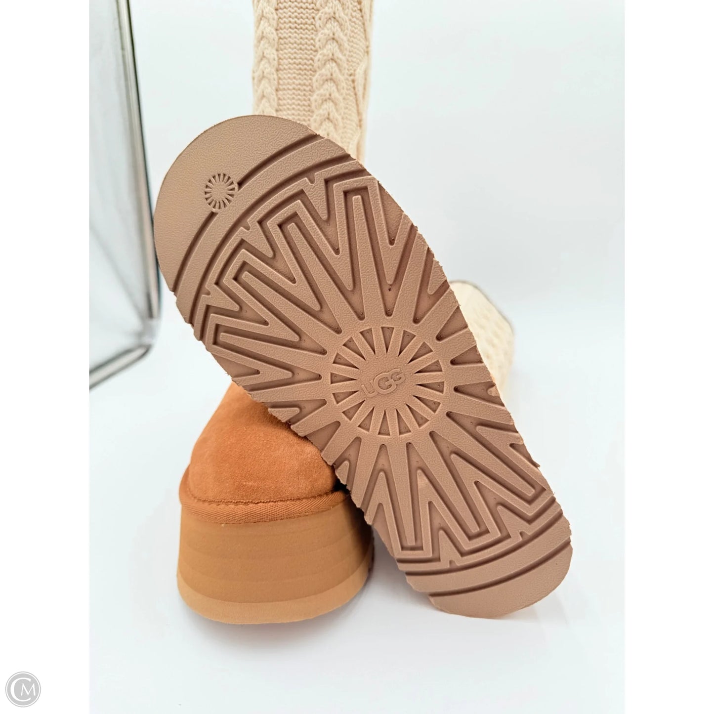 Boots Designer By Ugg In Red & Tan, Size: 7