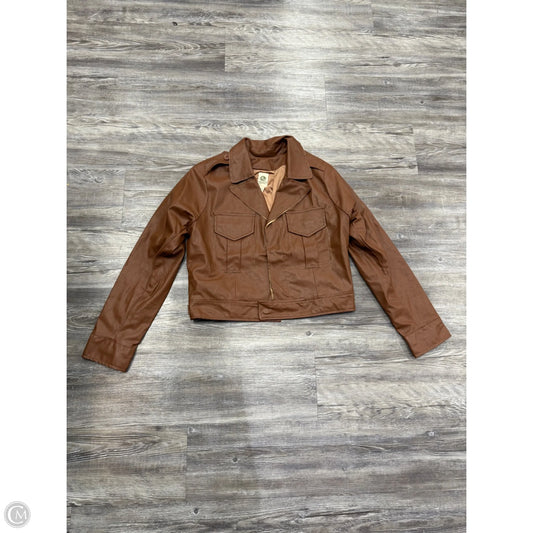 Jacket Moto By Tiny In Brown, Size: M