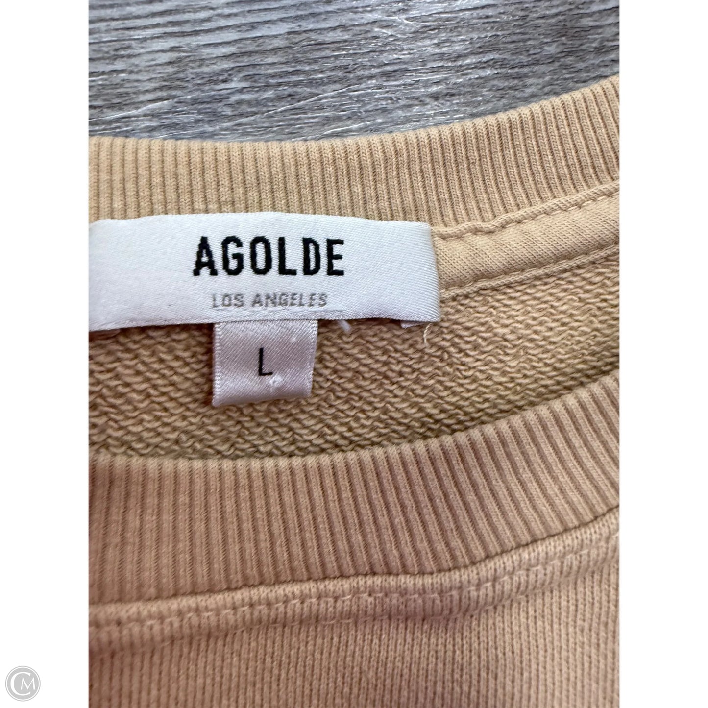 Sweatshirt Crewneck By Agolde In Tan, Size: L