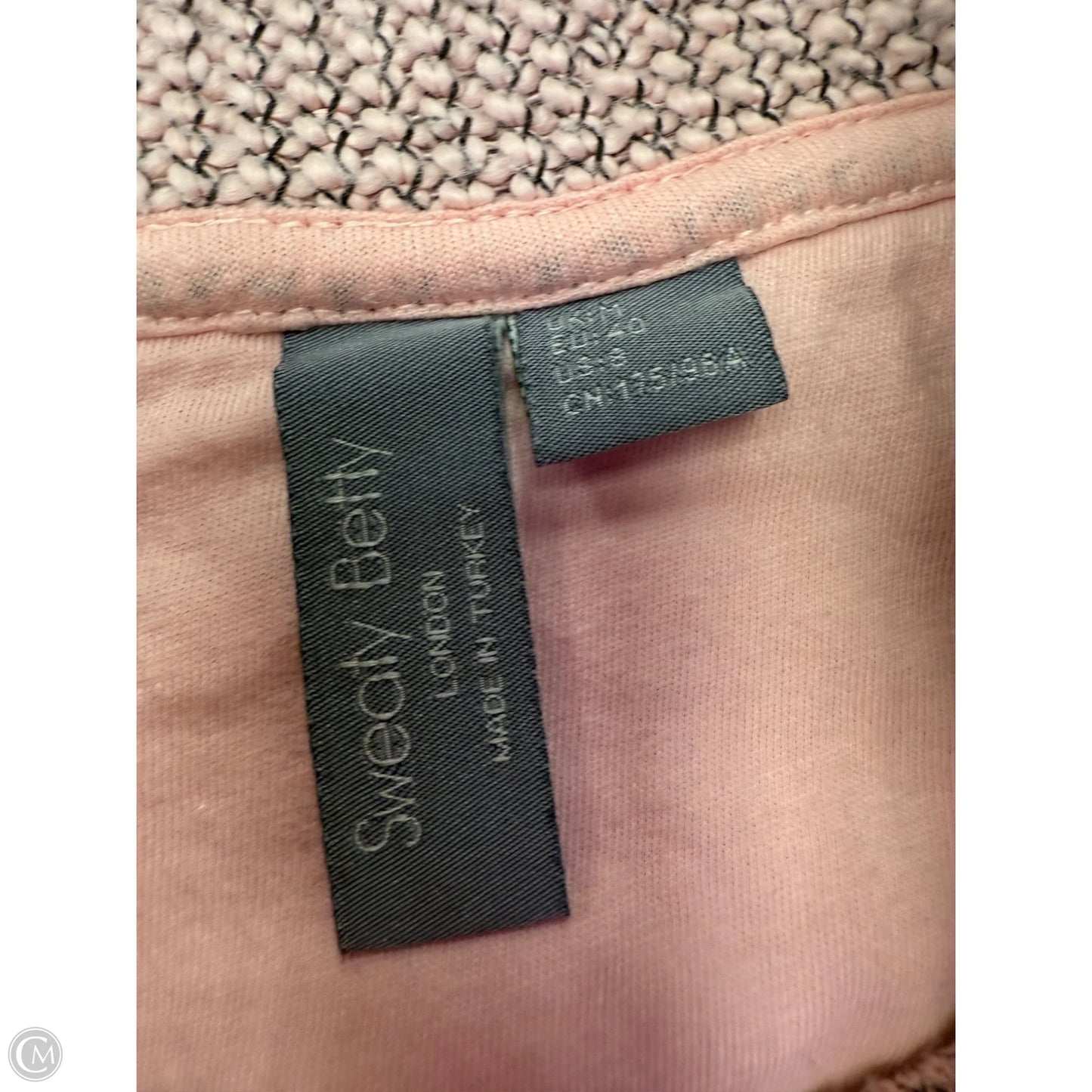 Athletic Sweatshirt Collar By Sweaty Betty In Black & Pink, Size: M