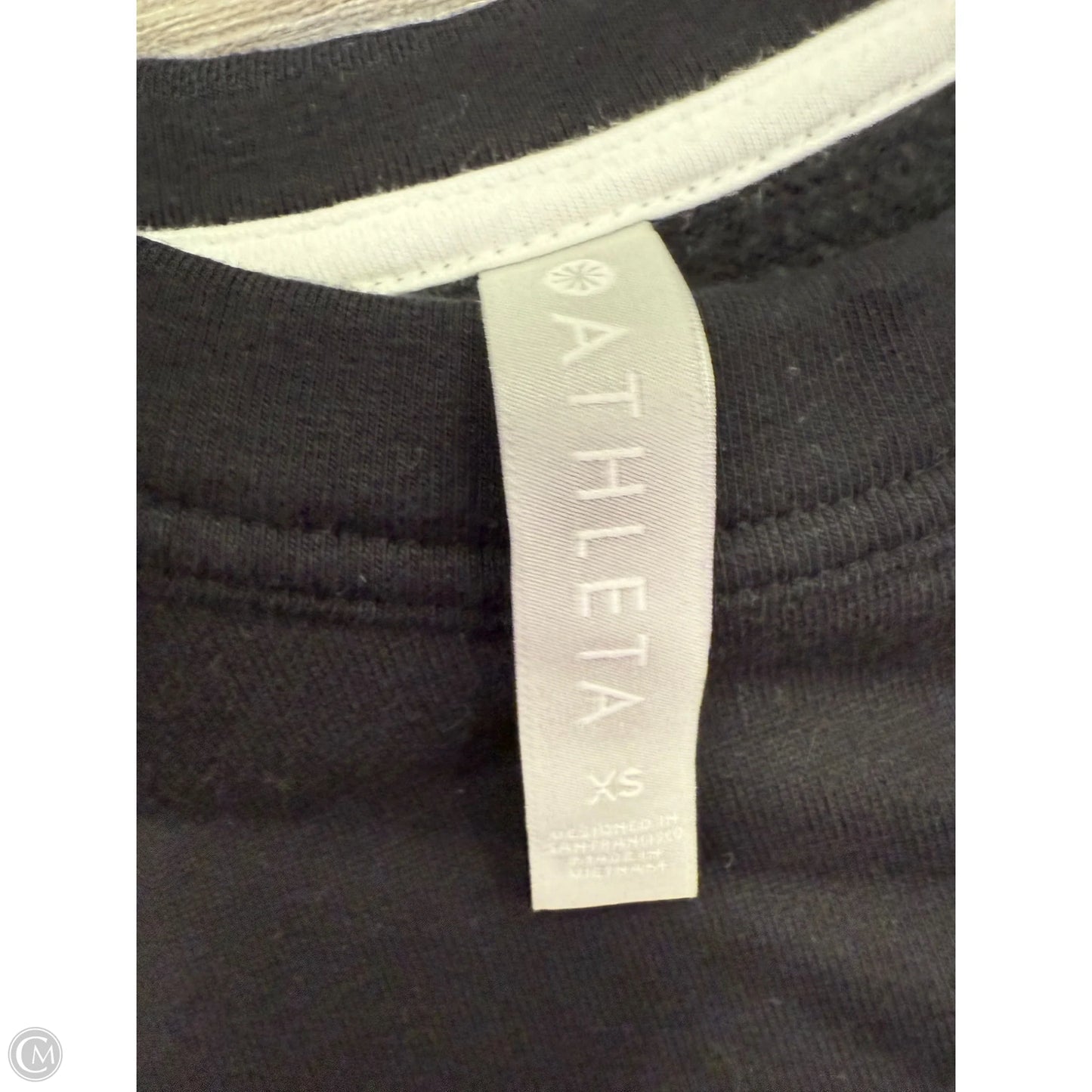 Athletic Sweatshirt Crewneck By Athleta In Black, Size: Xs