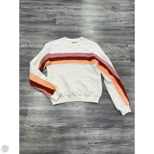 Sweater By Faherty In Orange & White, Size: Xs