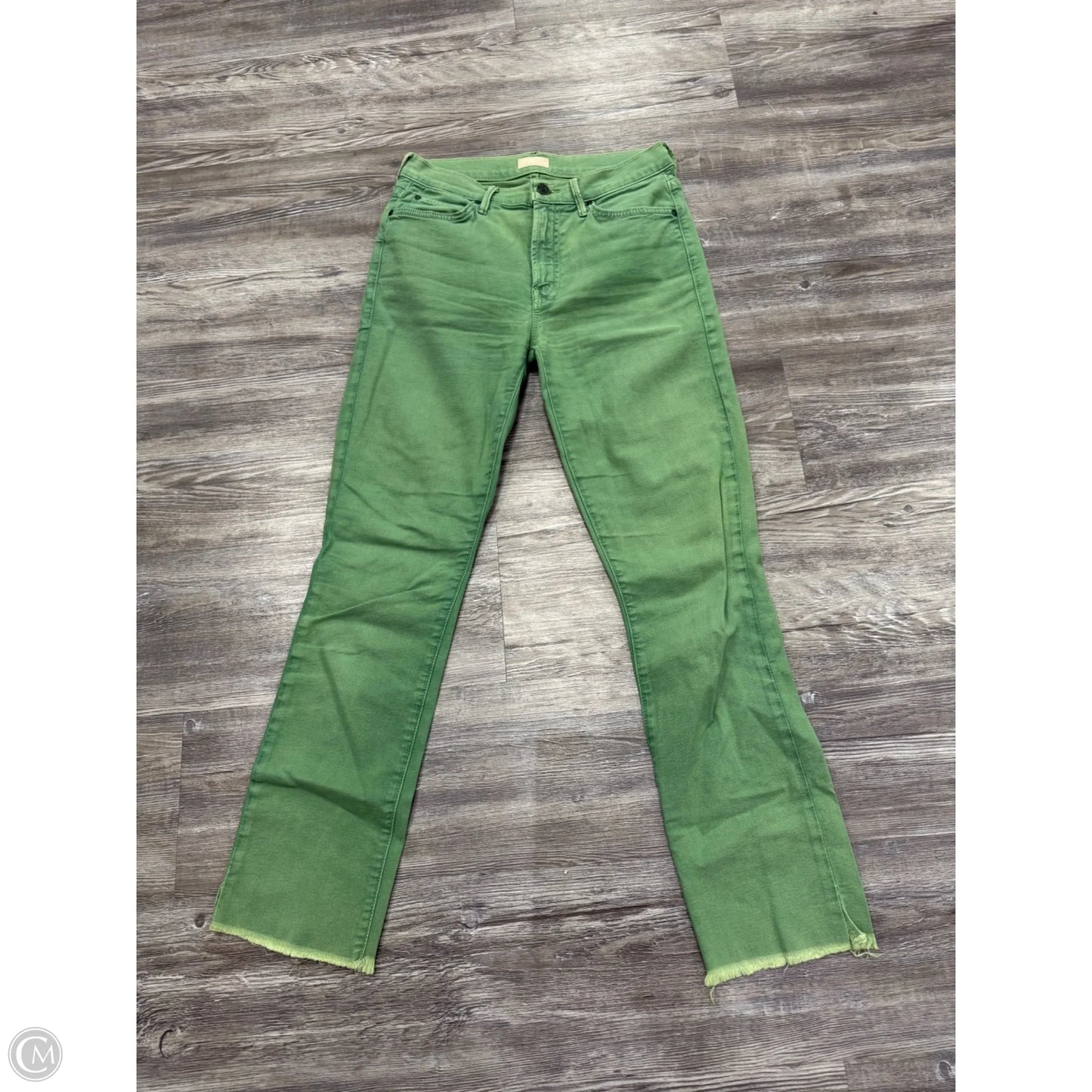 Jeans Boot Cut By Mother In Green Denim, Size: 2