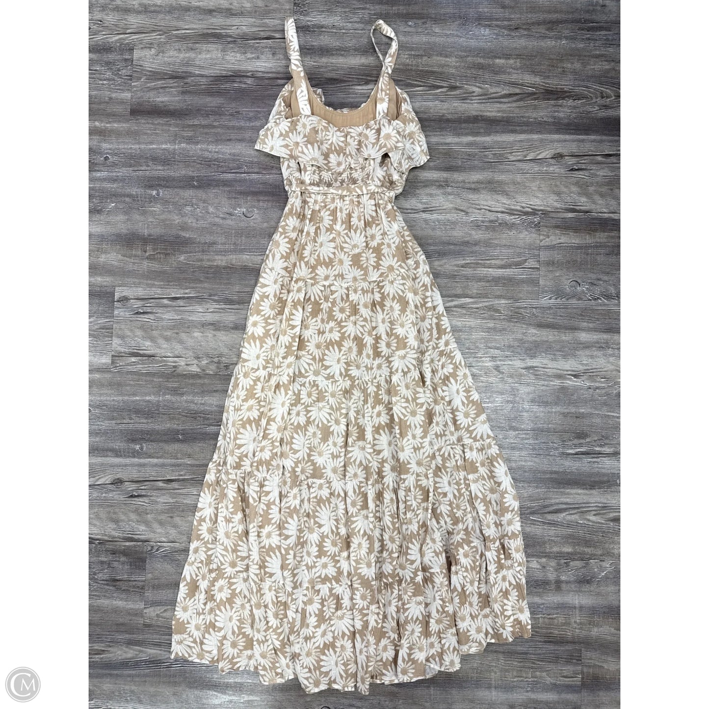 Dress Casual Maxi By Paige In Tan & White, Size: S