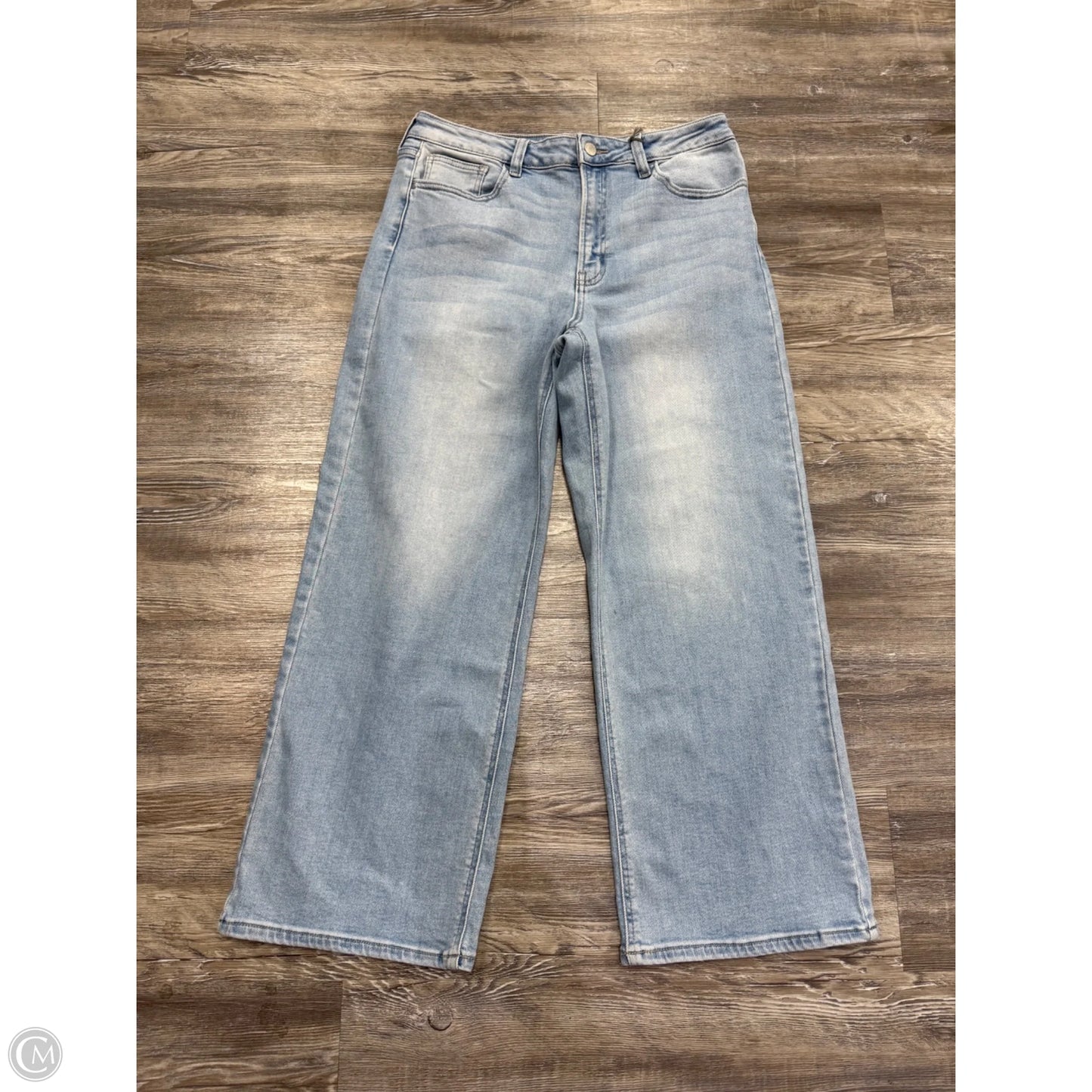 Jeans Wide Leg By Just Usa In Blue Denim, Size: 12