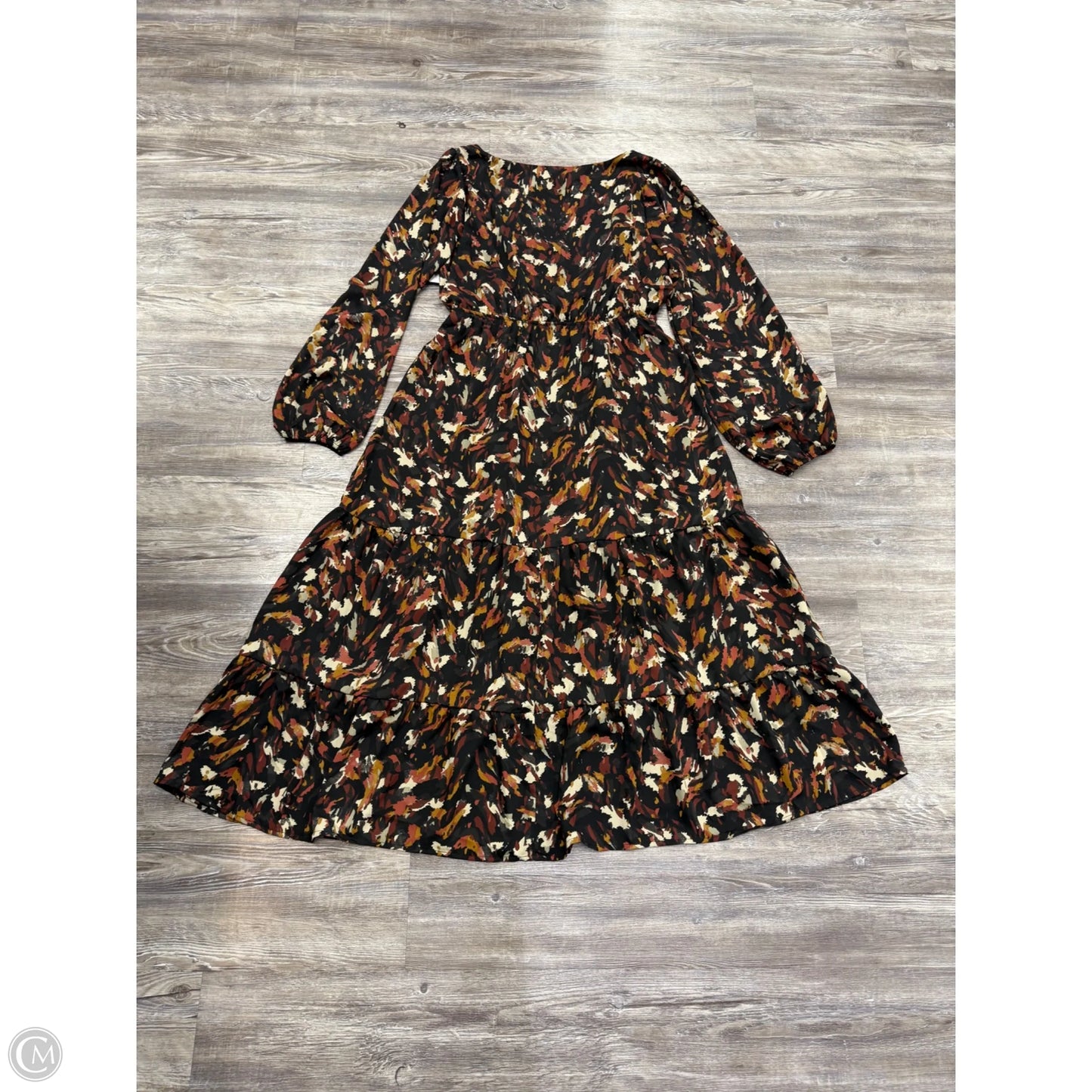 Dress Party Long By Gilli In Black & Orange, Size: L