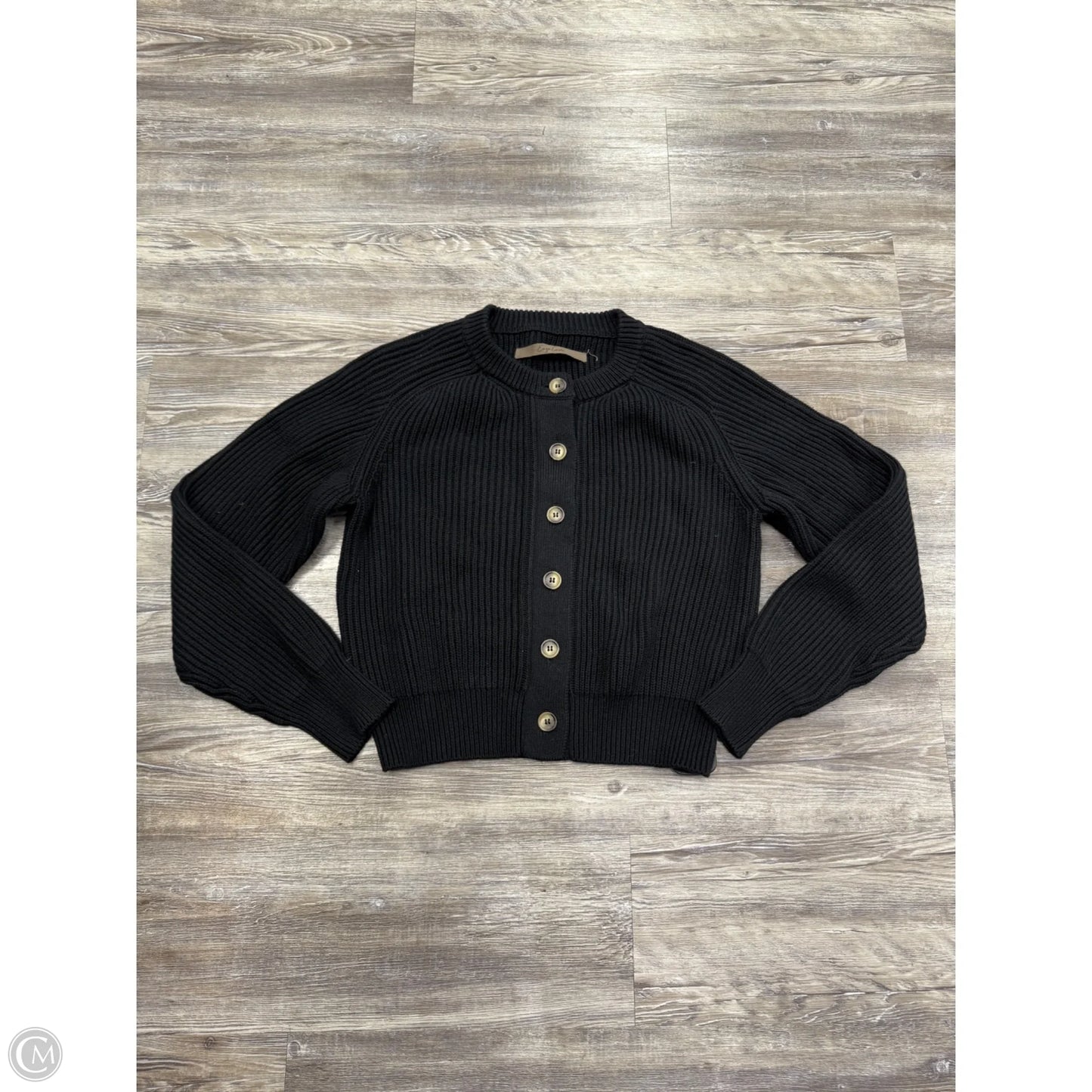 Sweater Cardigan By Enzo Costa In Black, Size: S