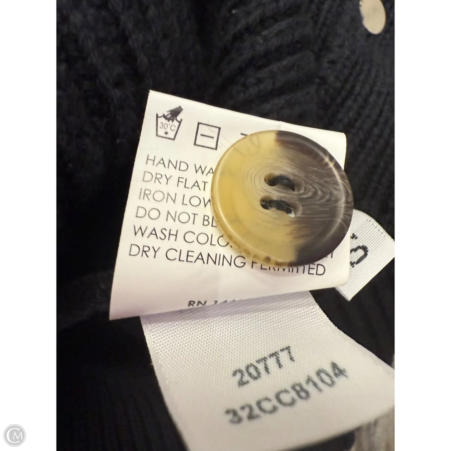 Sweater Cardigan By Enzo Costa In Black, Size: S