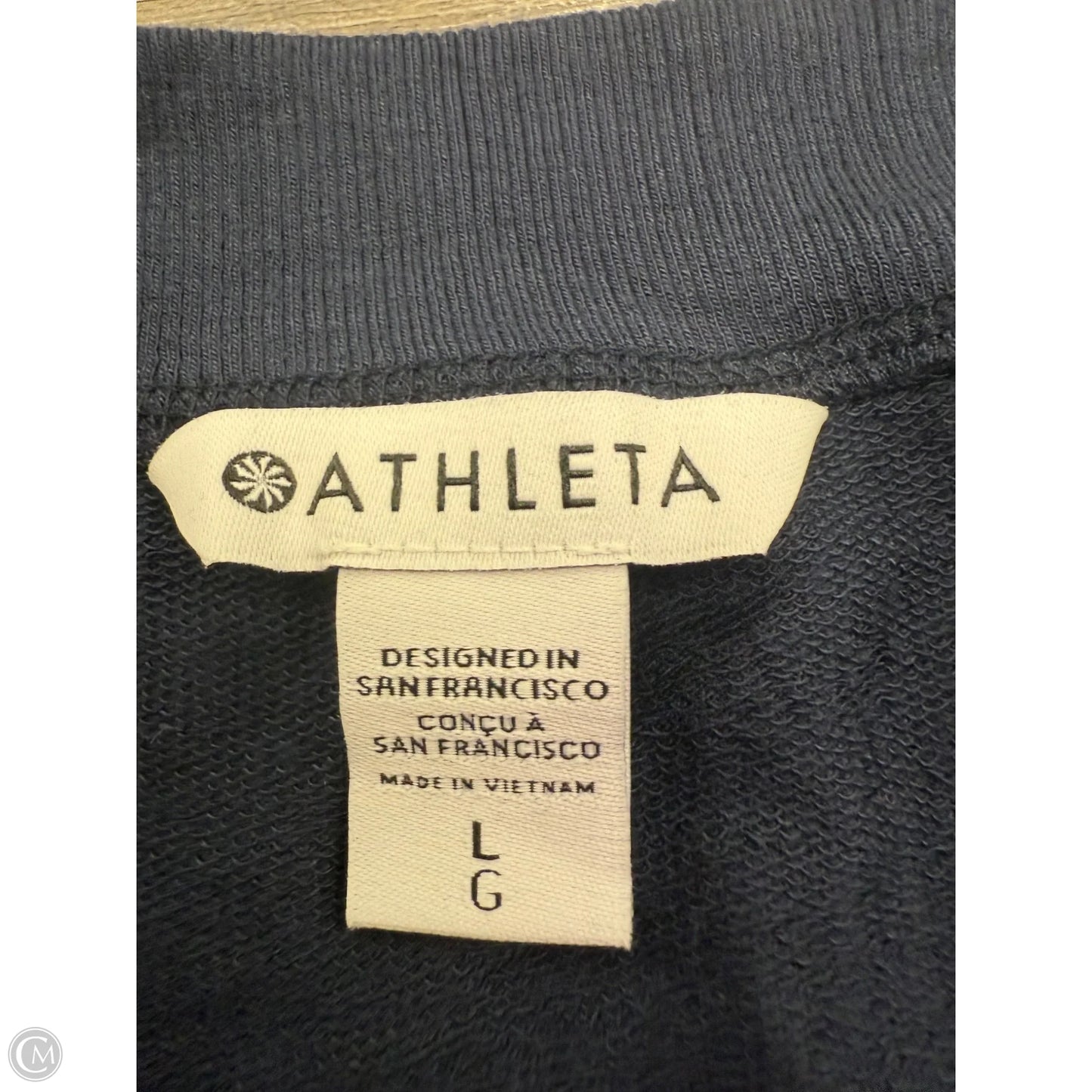 Athletic Top Long Sleeve Crewneck By Athleta In Navy, Size: L