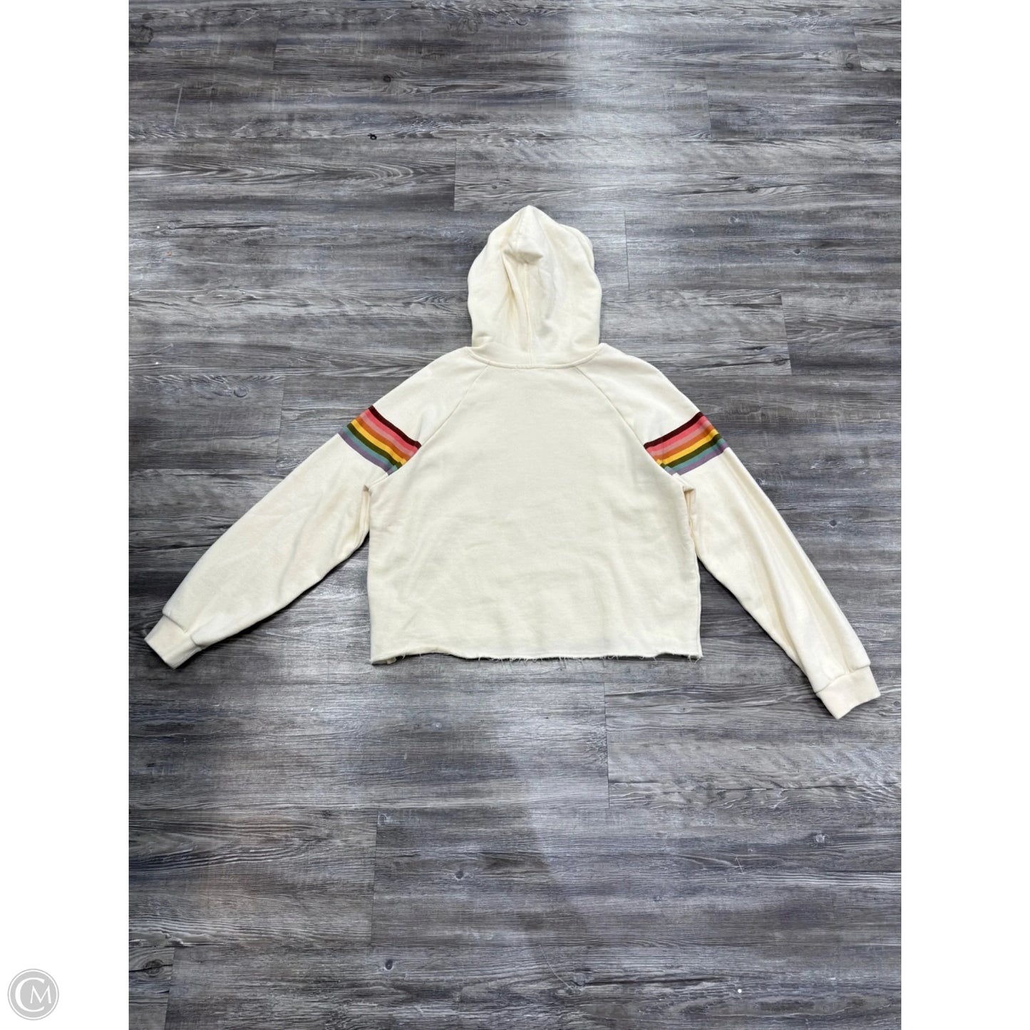 Sweatshirt Hoodie By Marine Layer In Cream, Size: M