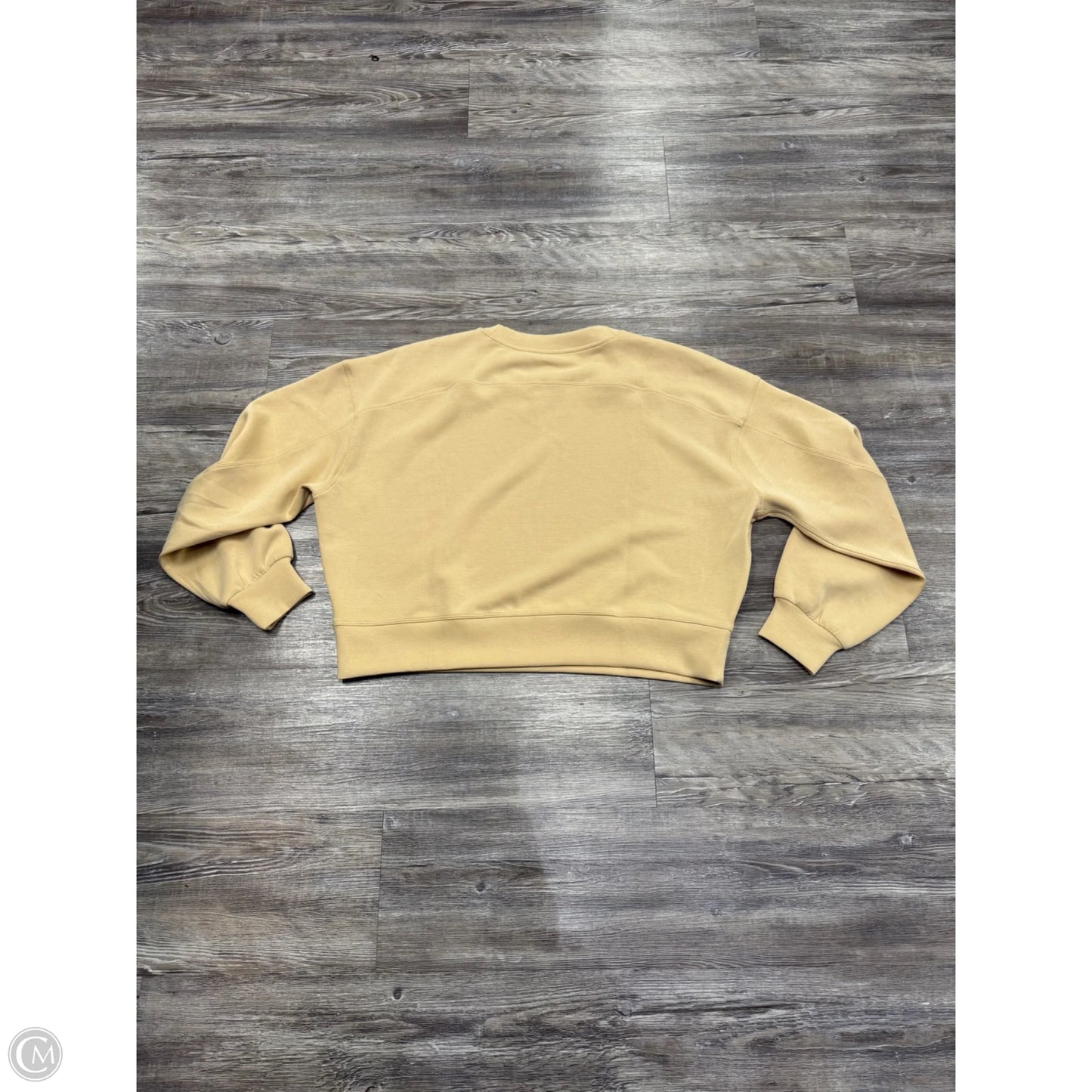 Athletic Sweatshirt Crewneck By Lululemon In Tan, Size: M