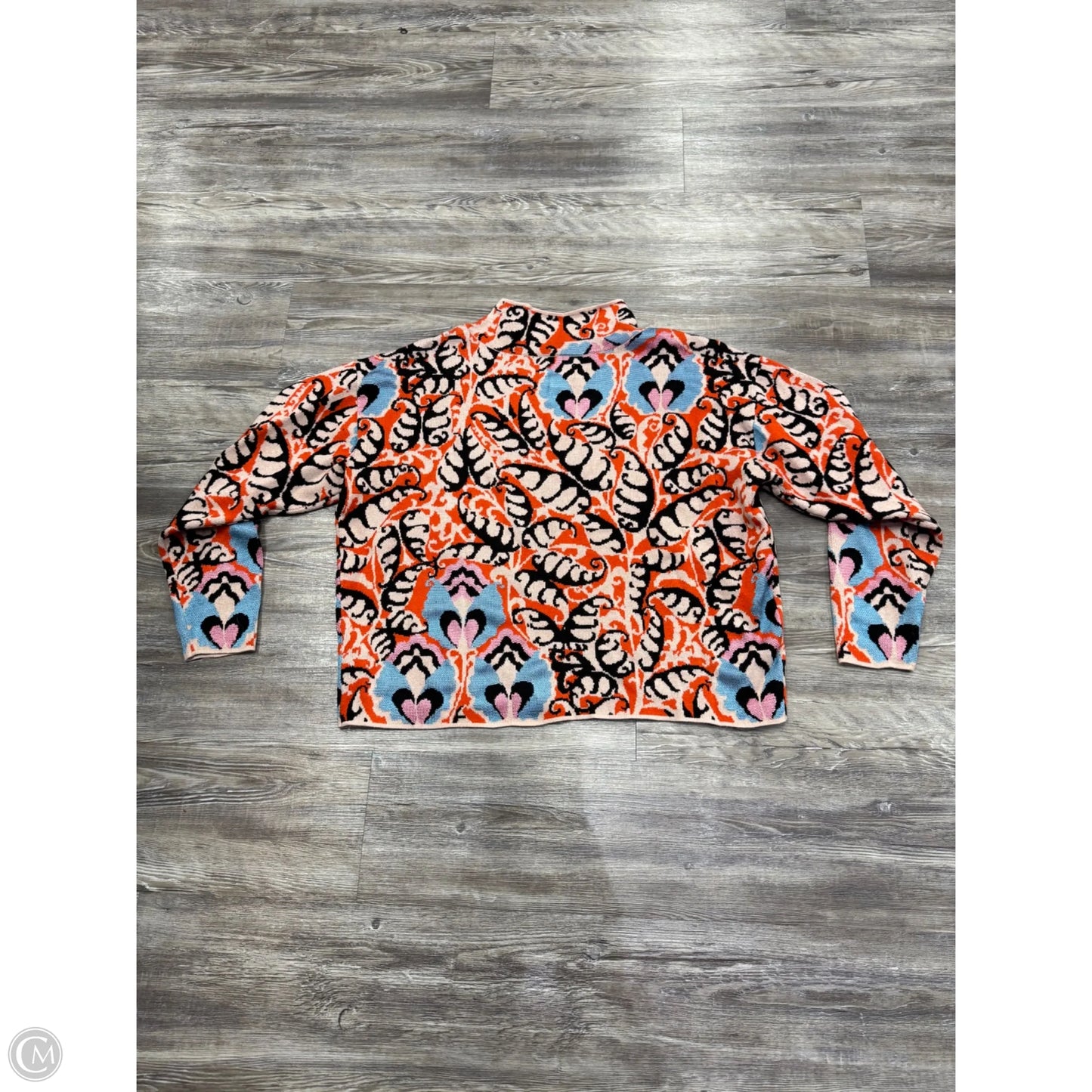 Sweater By Maeve In Black & Orange, Size: M