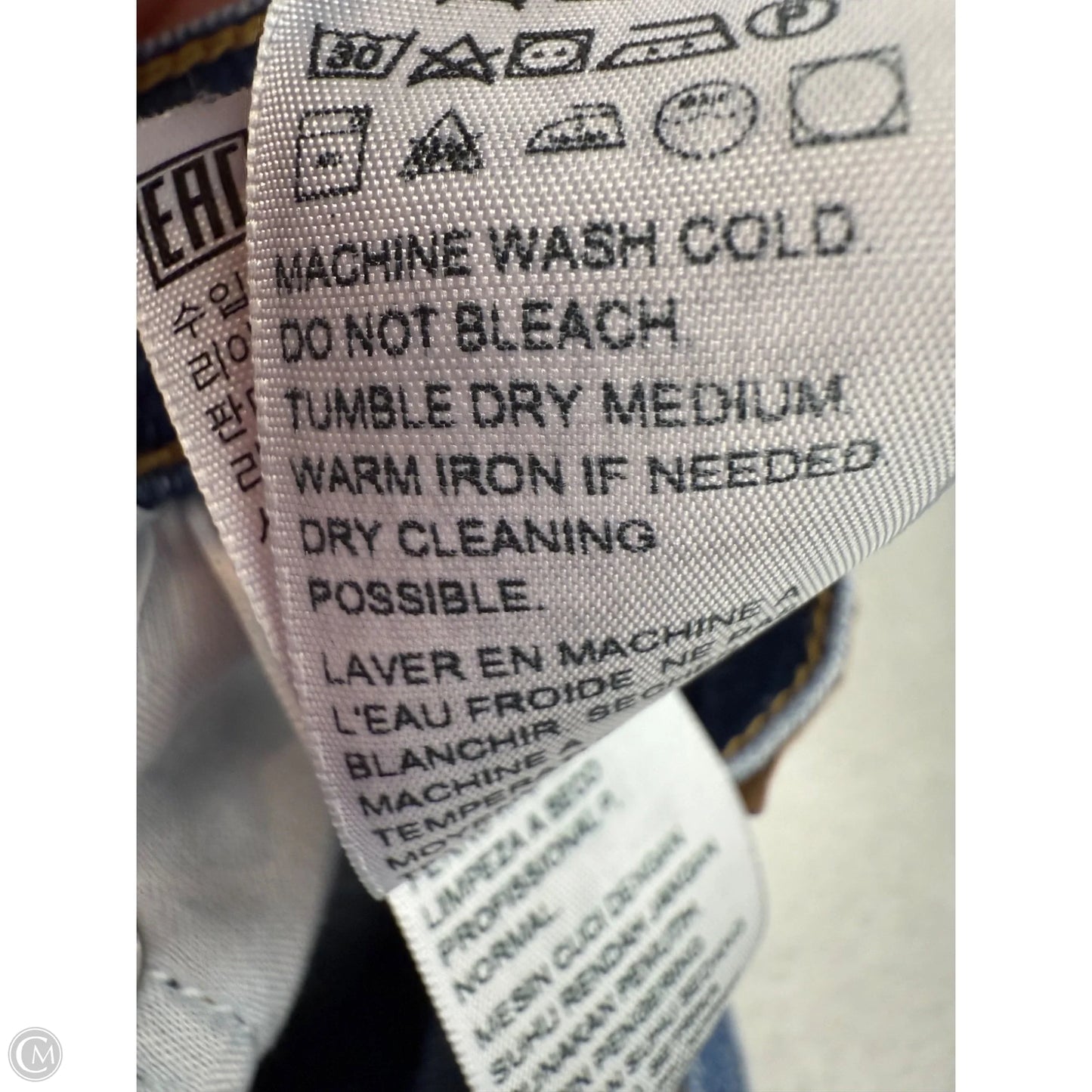 Jeans Straight By Levis In Blue Denim, Size: 8