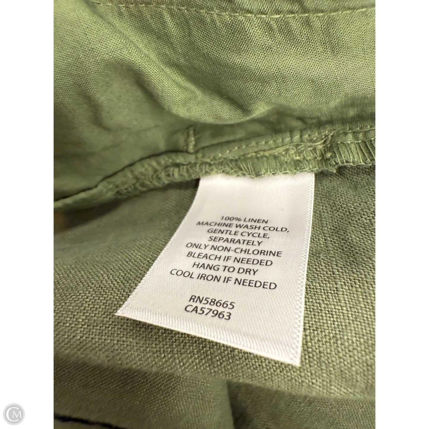 Pants Linen By Caslon In Green, Size: 3x