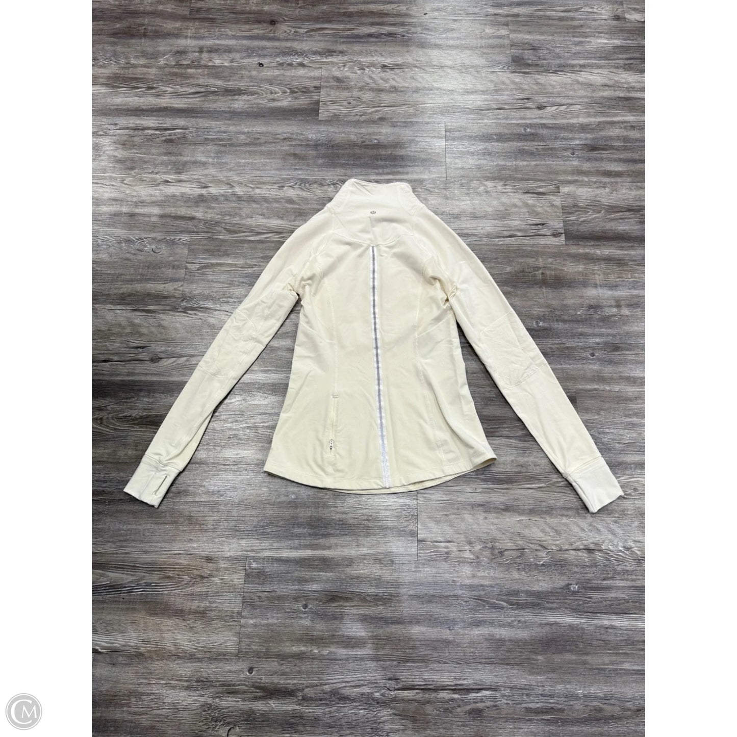 Athletic Jacket By Lululemon In Cream, Size: 8
