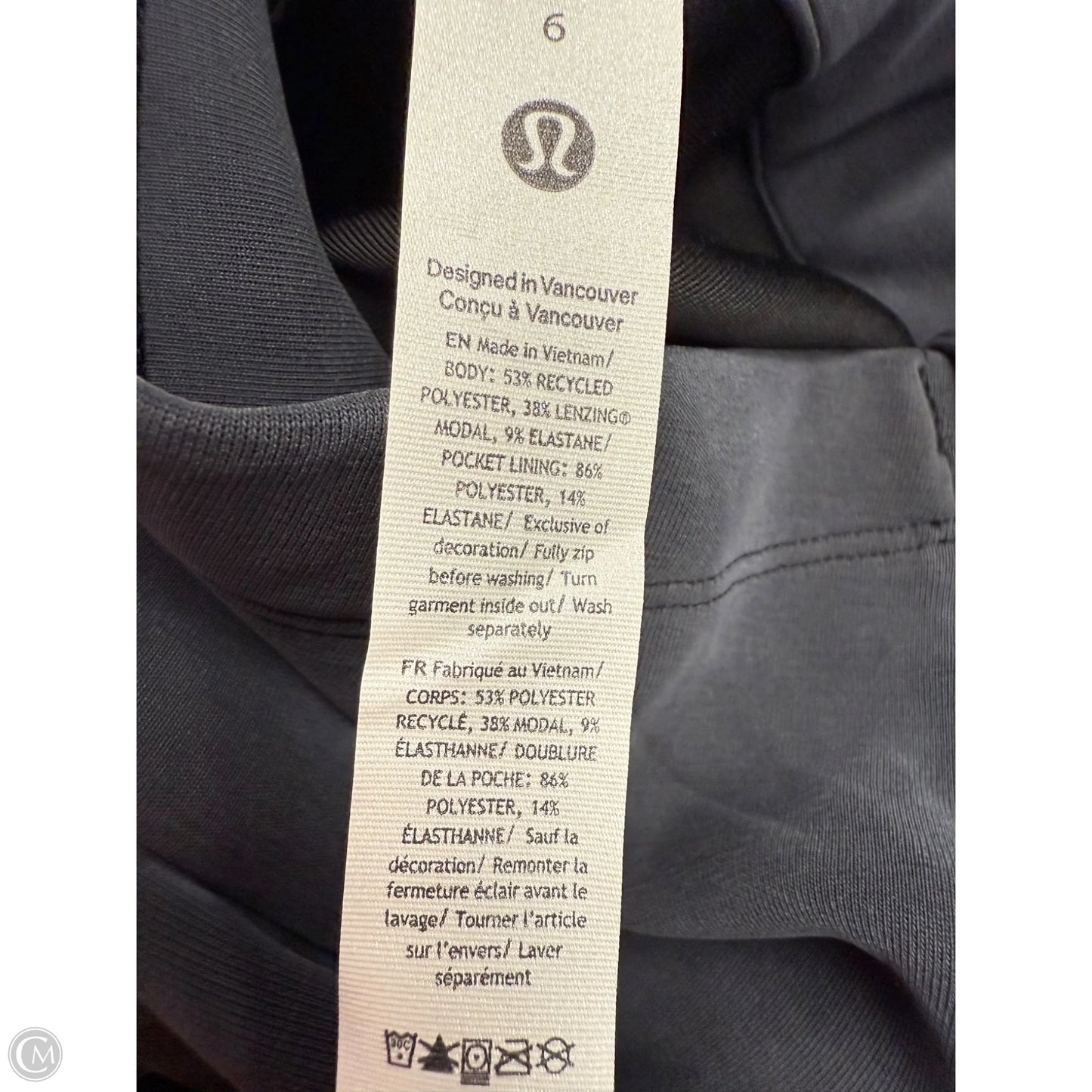 Athletic Sweatshirt Crewneck By Lululemon In Black, Size: 6