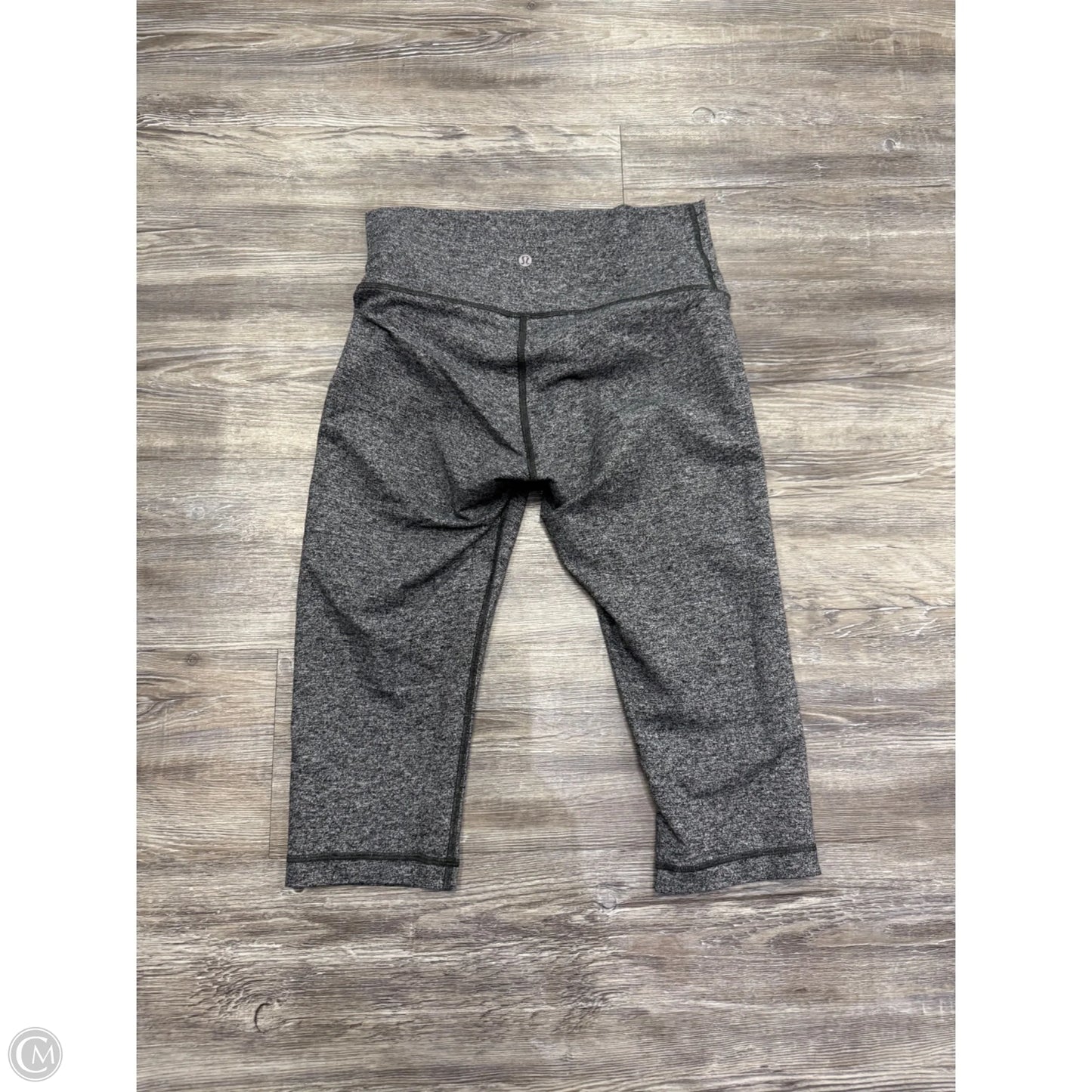 Athletic Leggings Capris By Lululemon In Black & Grey, Size: 10