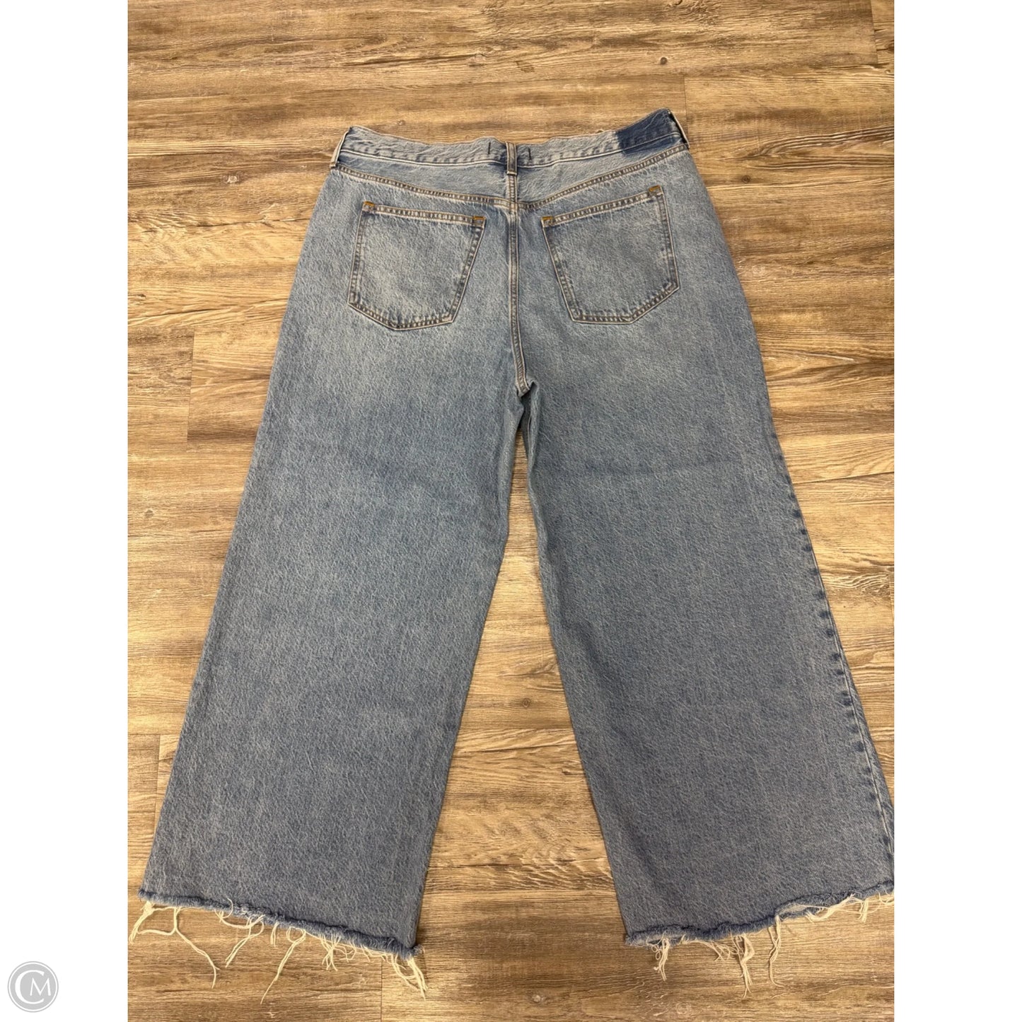 Jeans Wide Leg By Abercrombie And Fitch In Blue Denim, Size: 16