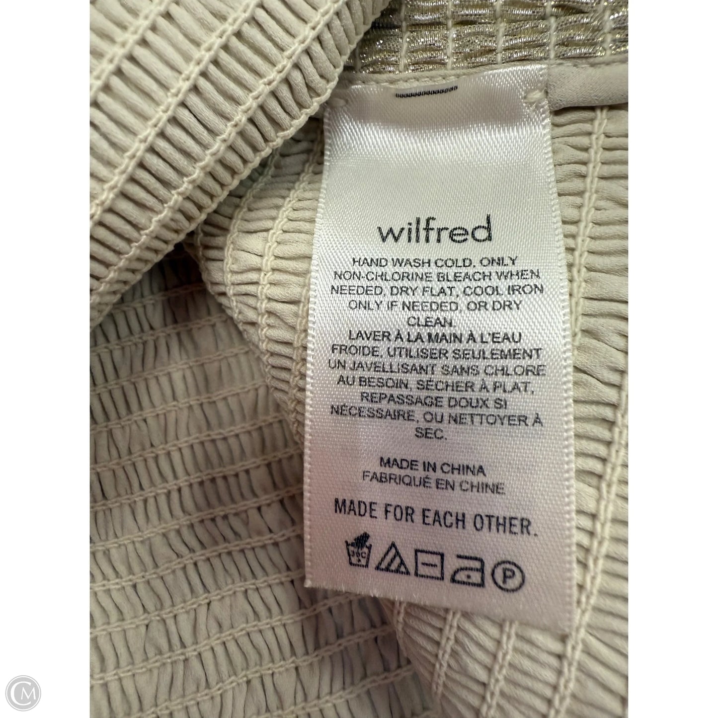 Dress Casual Short By Wilfred In Gold, Size: Xs