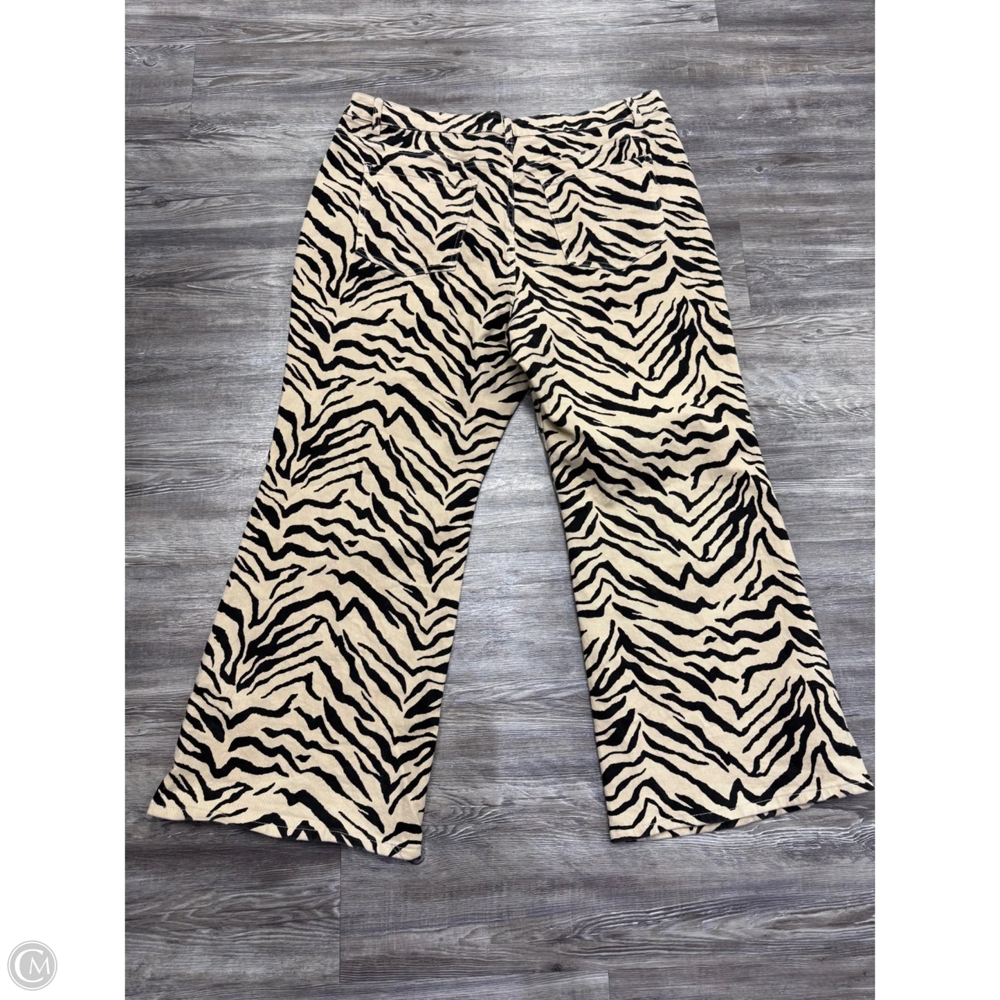 Jeans Flared By Fashion Nova In Animal Print, Size: 22