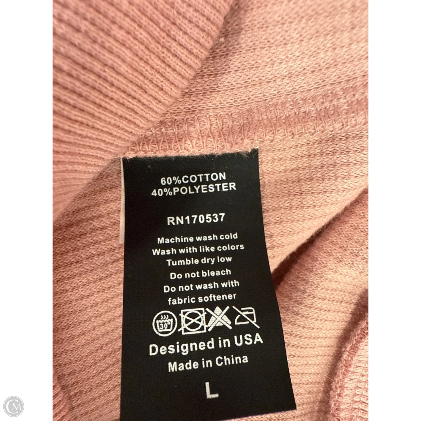 Athletic Sweatshirt Crewneck By Clothes Mentor In Pink, Size: L