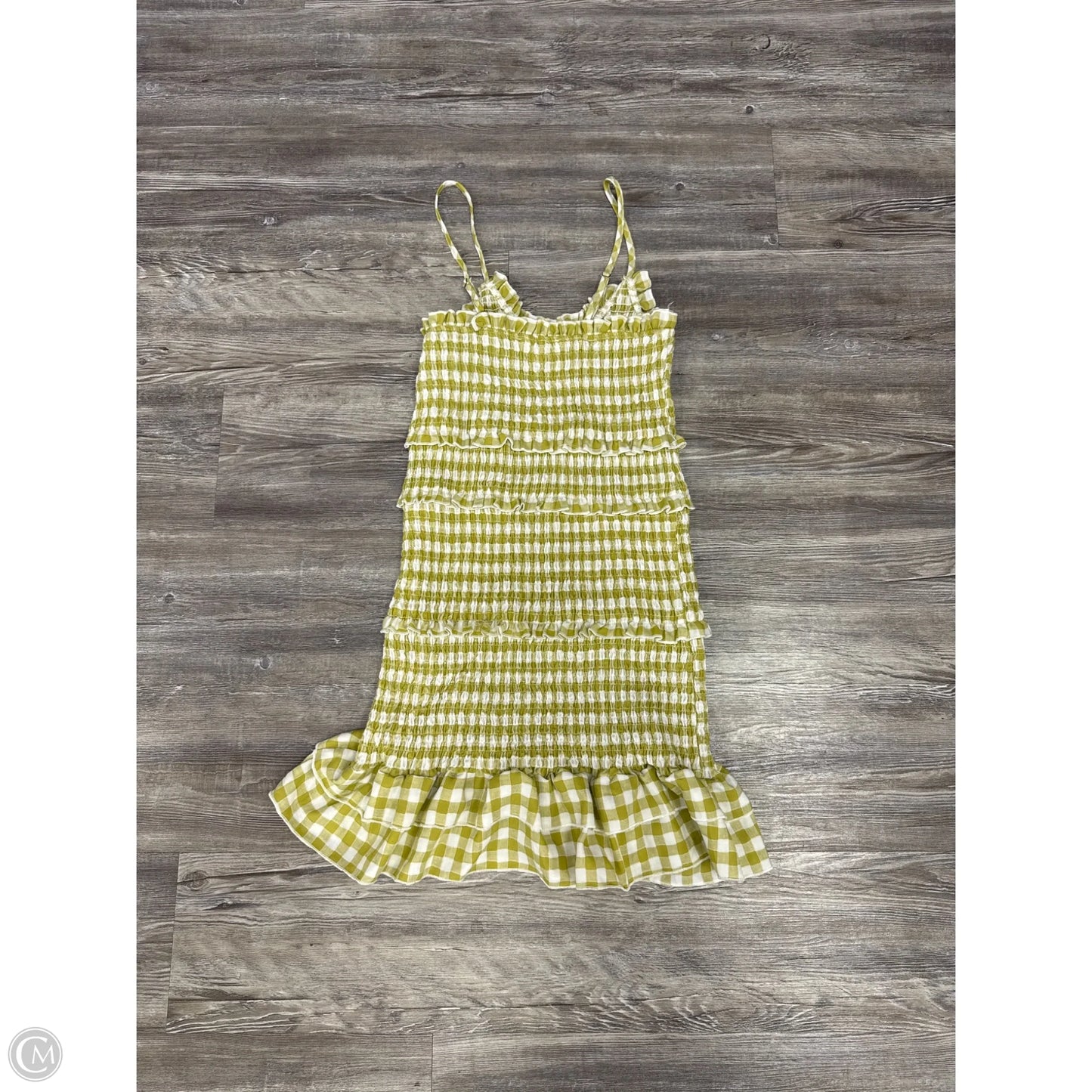 Dress Casual Midi By Mable In Green & White, Size: S