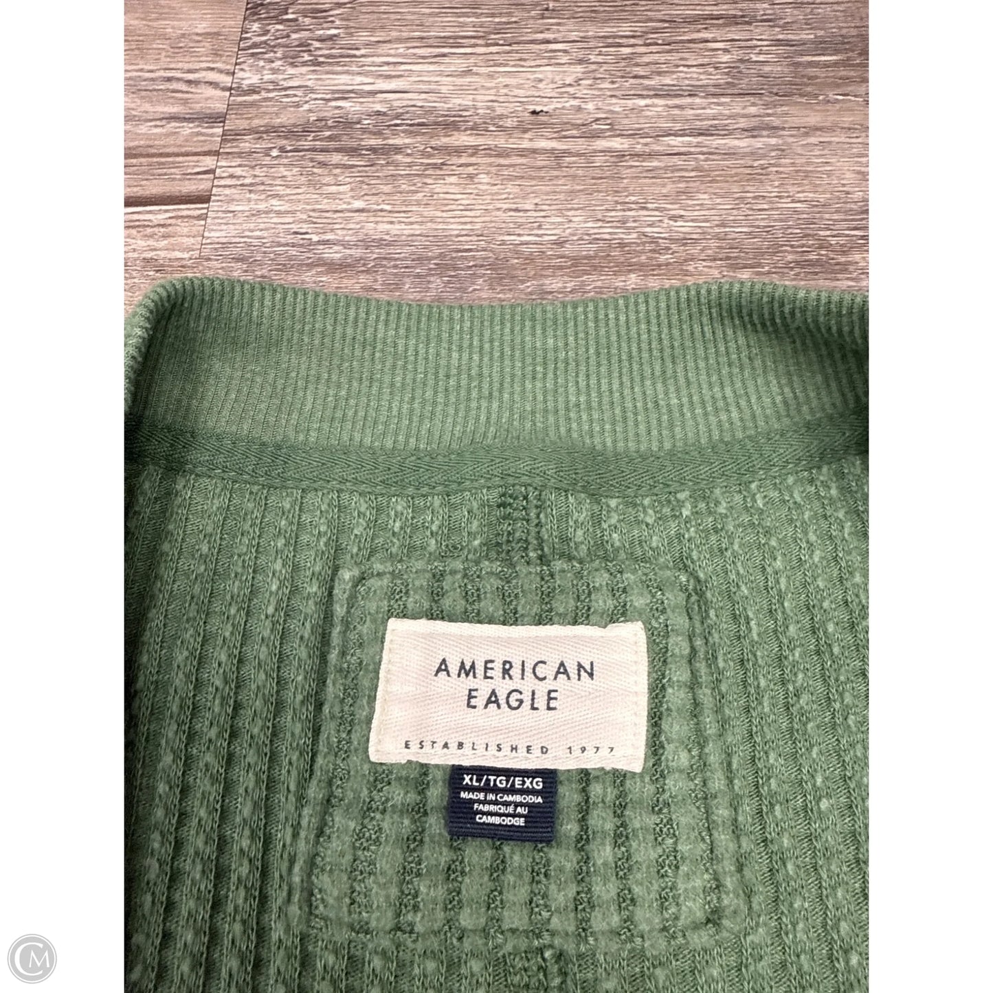 Sweater By American Eagle In Green, Size: Xl