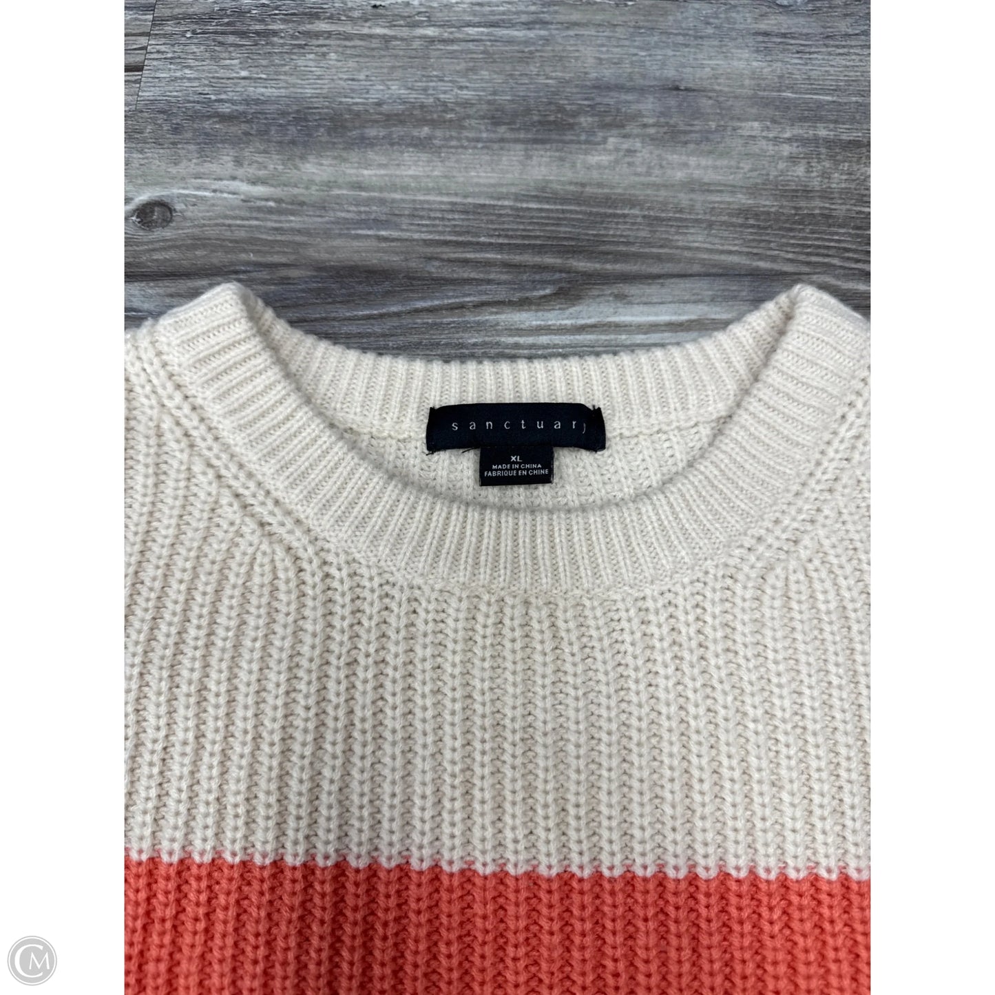 Sweater By Sanctuary In Cream & Pink, Size: Xl