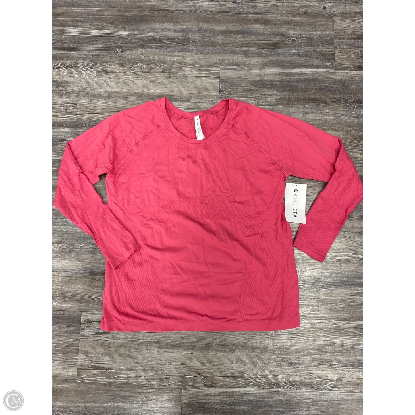Athletic Top Long Sleeve Collar By Athleta In Pink, Size: 1x