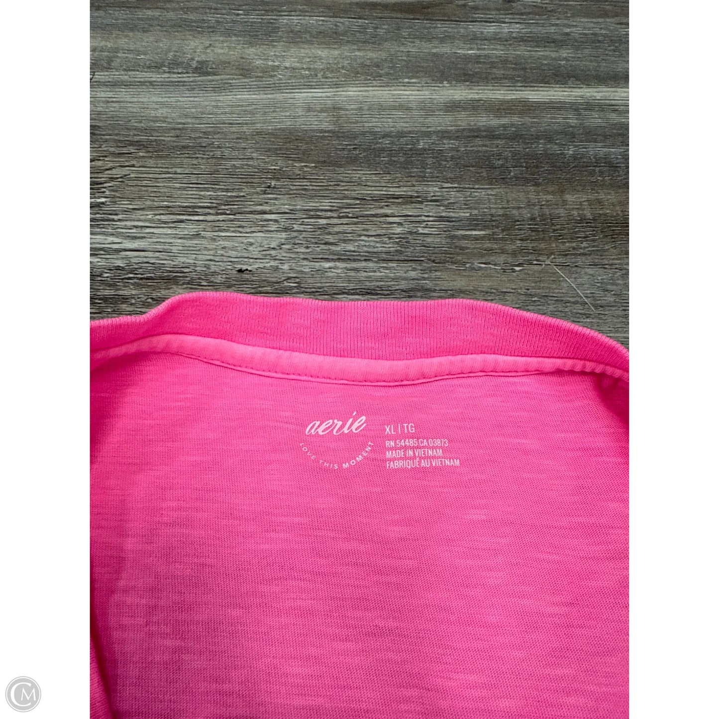 Top Short Sleeve Basic By Aerie In Pink, Size: Xl