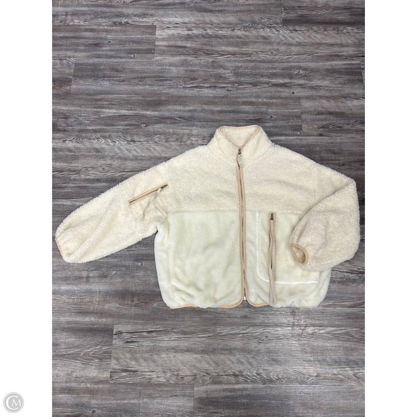 Jacket Faux Fur & Sherpa By Ugg In Cream, Size: S