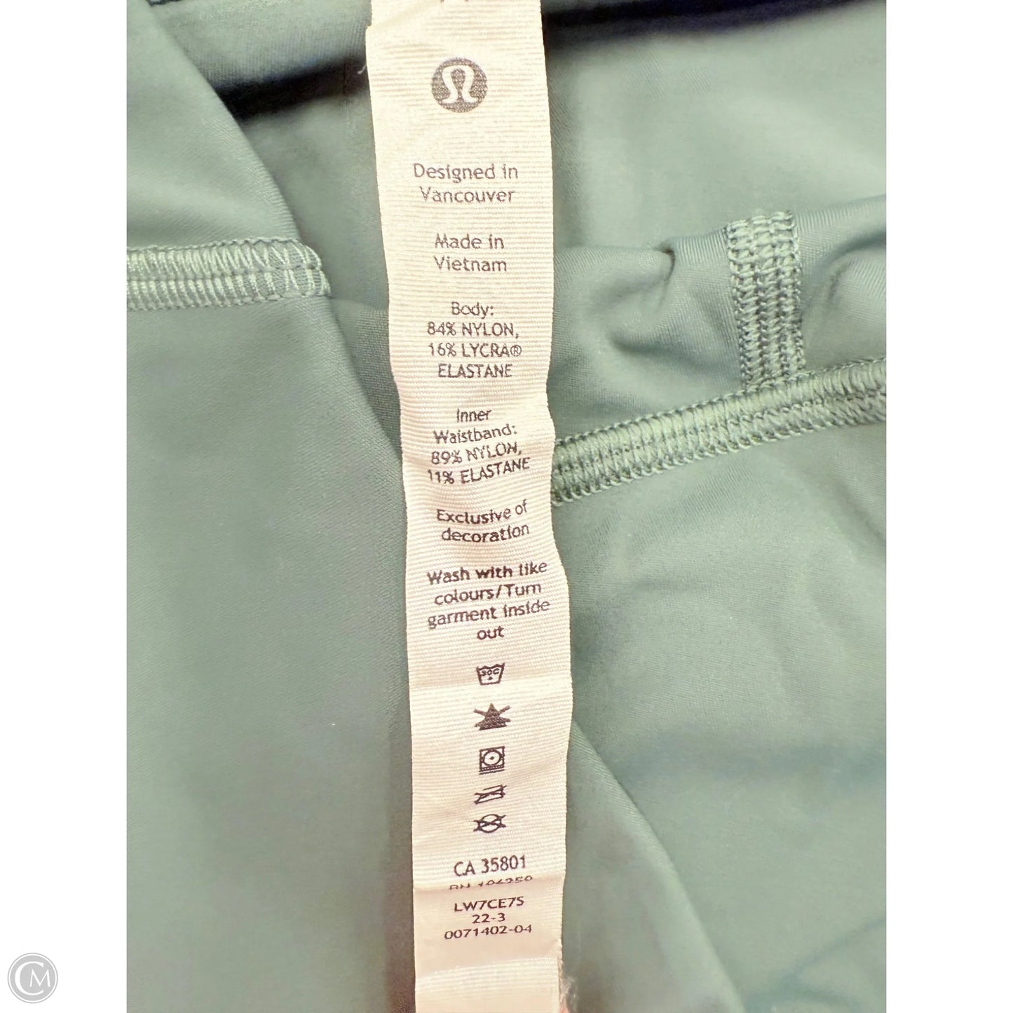 Athletic Shorts By Lululemon In Green, Size: 14