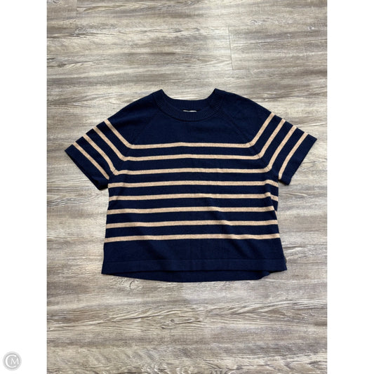 Sweater Short Sleeve By Evereve In Striped Pattern, Size: L
