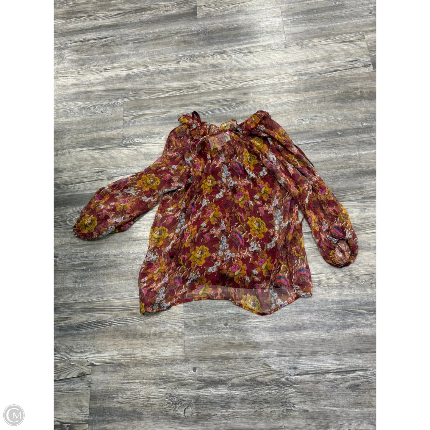 Top Long Sleeve By Johnny Was In Floral Print, Size: Xs