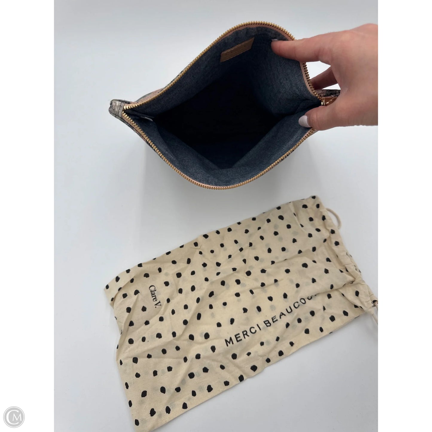 Clutch Luxury Designer By Clare V, Size: Large