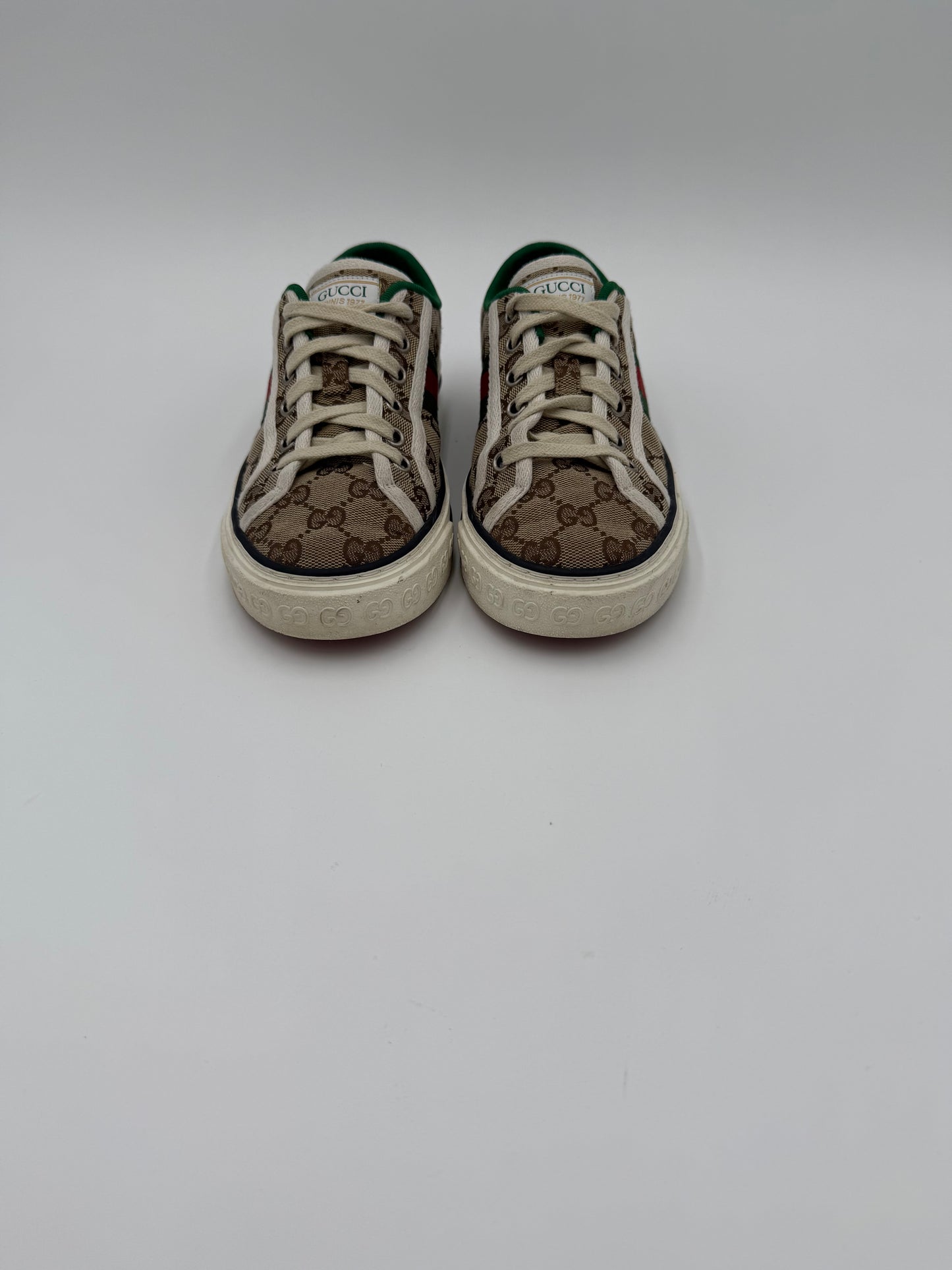 Shoes Luxury Designer By Gucci In Brown, Size:7.5