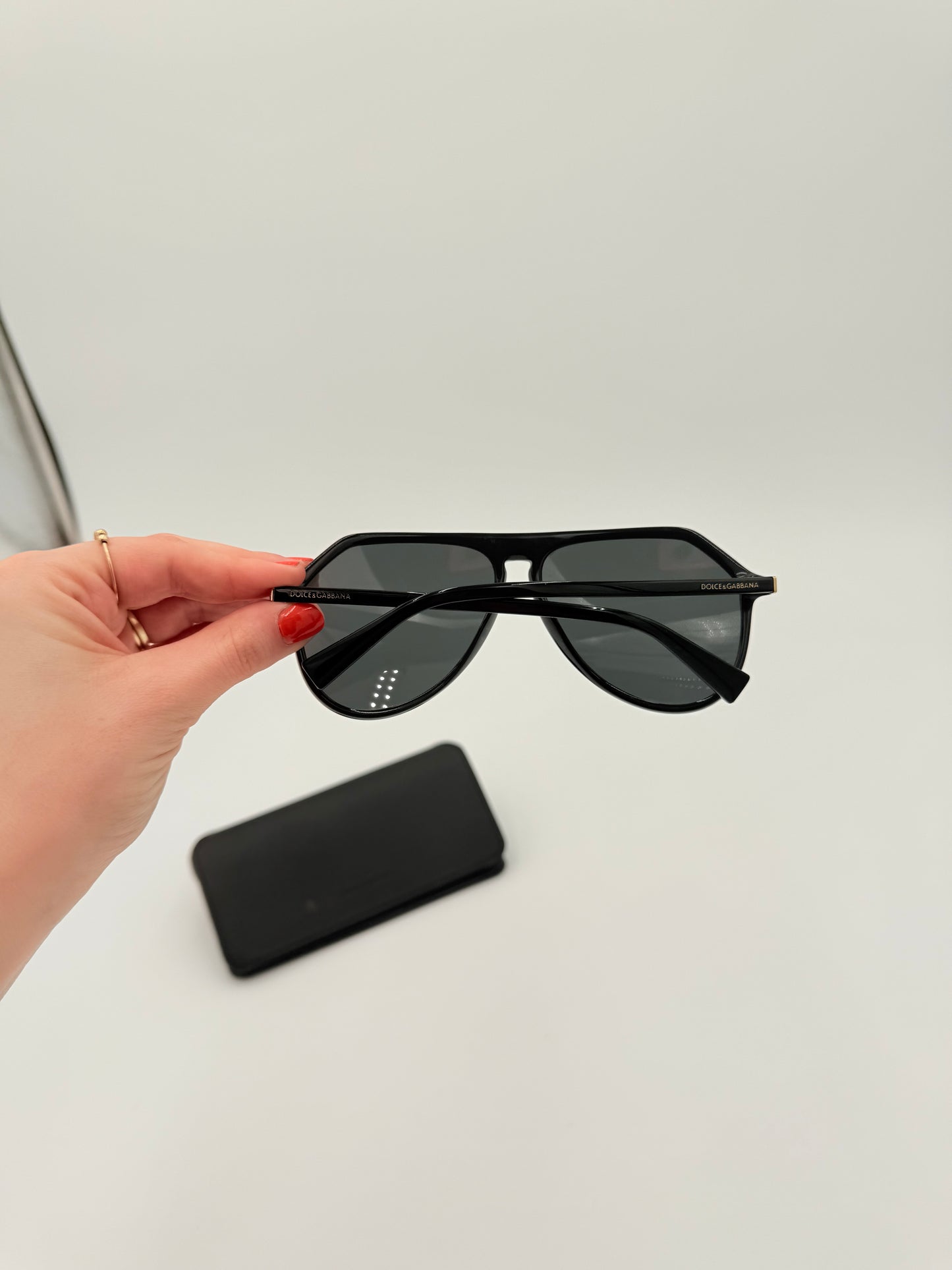 Sunglasses Luxury Designer By Dolce And Gabbana In Black