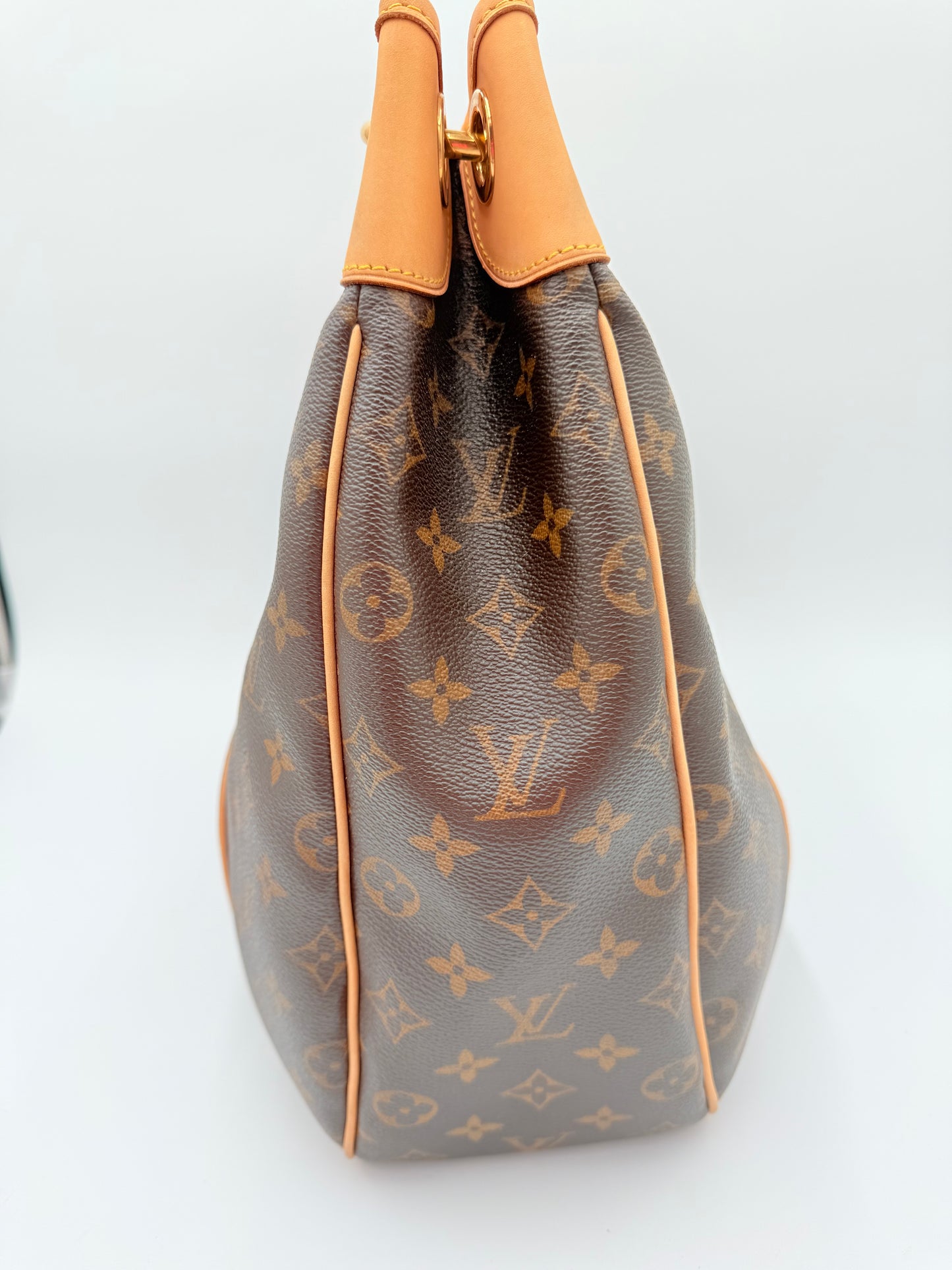 Handbag Luxury Designer By Louis Vuitton In Brown, Size:Large