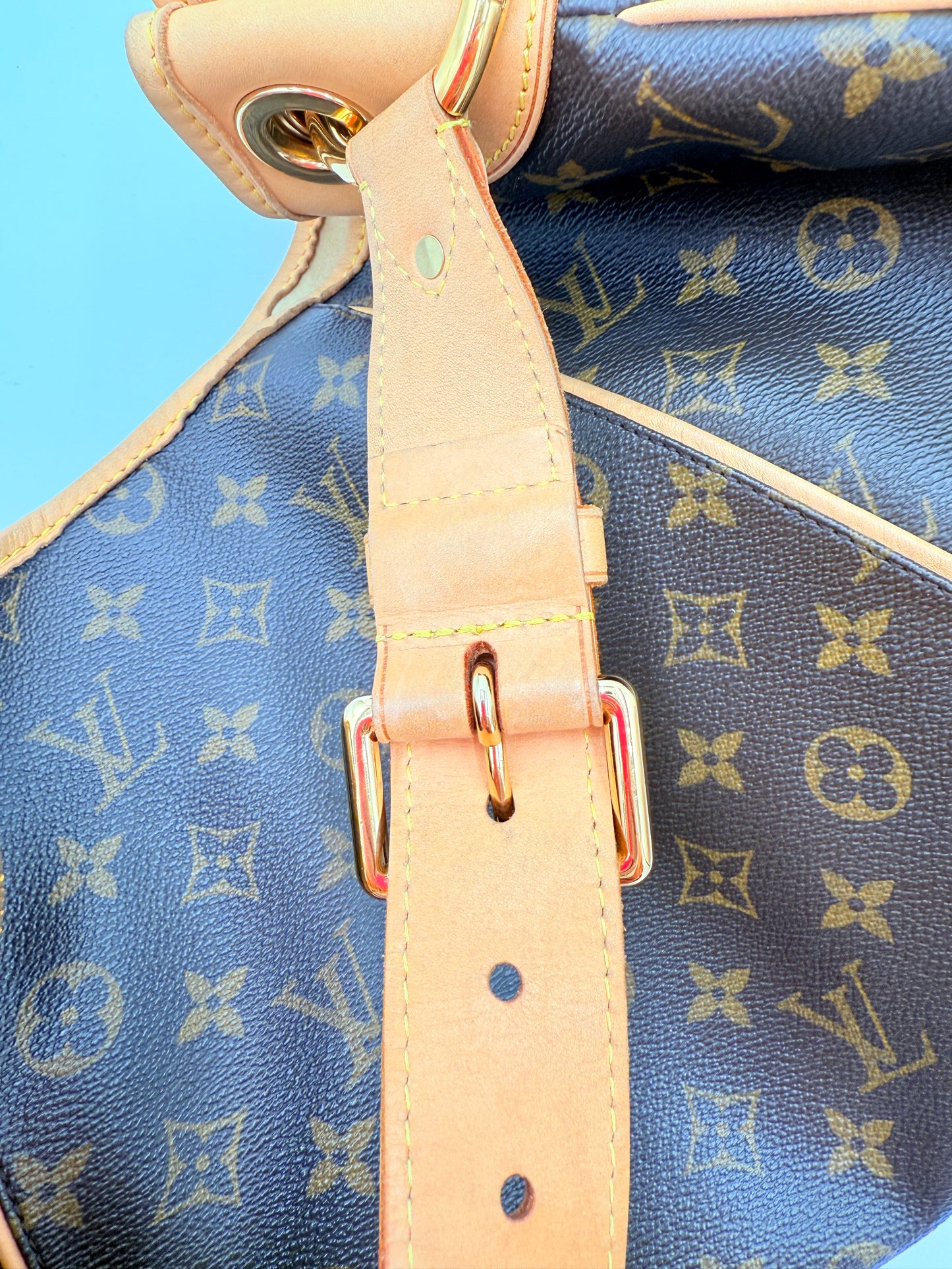 Handbag Luxury Designer By Louis Vuitton In Brown, Size:Large