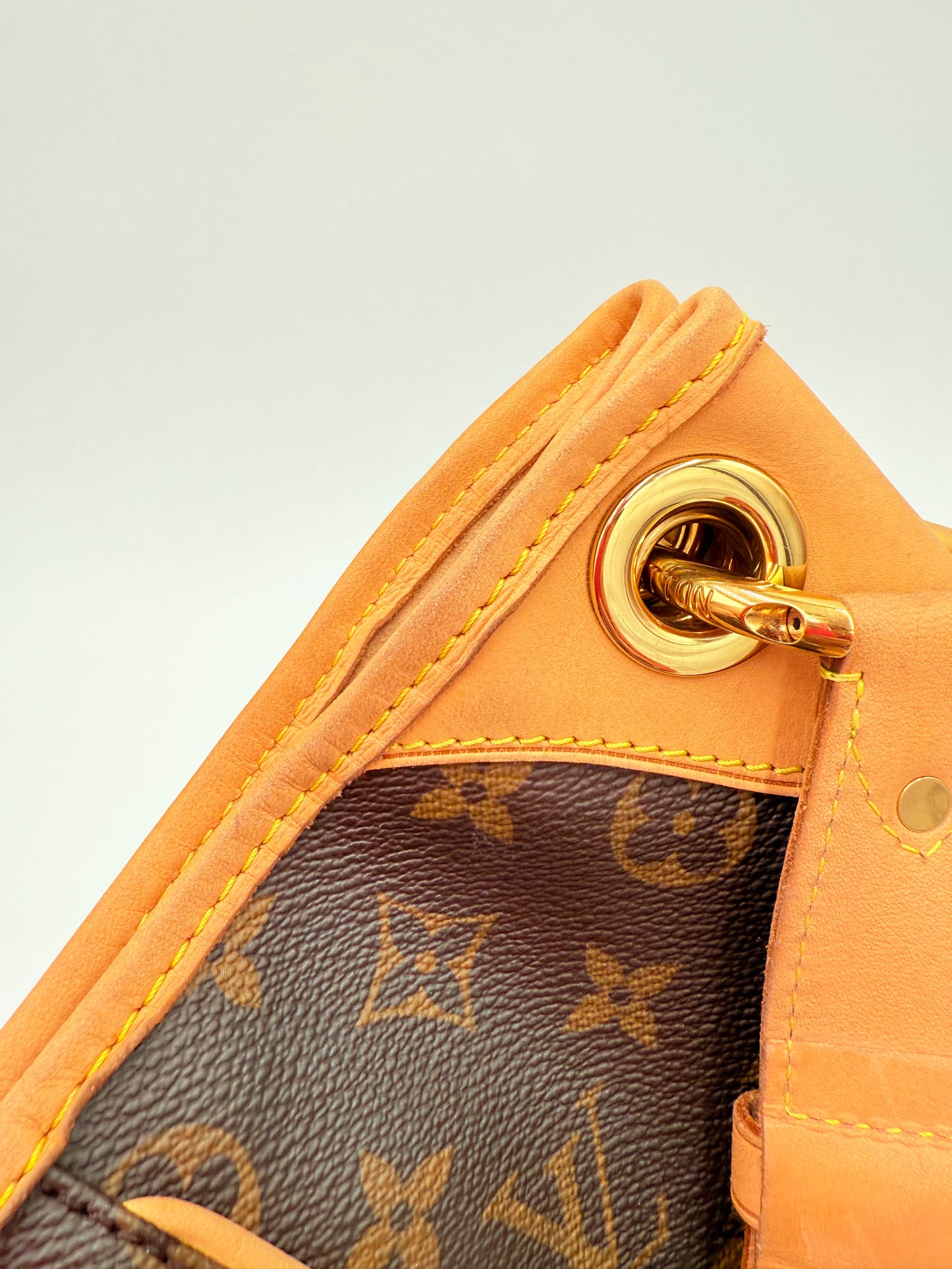 Handbag Luxury Designer By Louis Vuitton In Brown, Size:Large