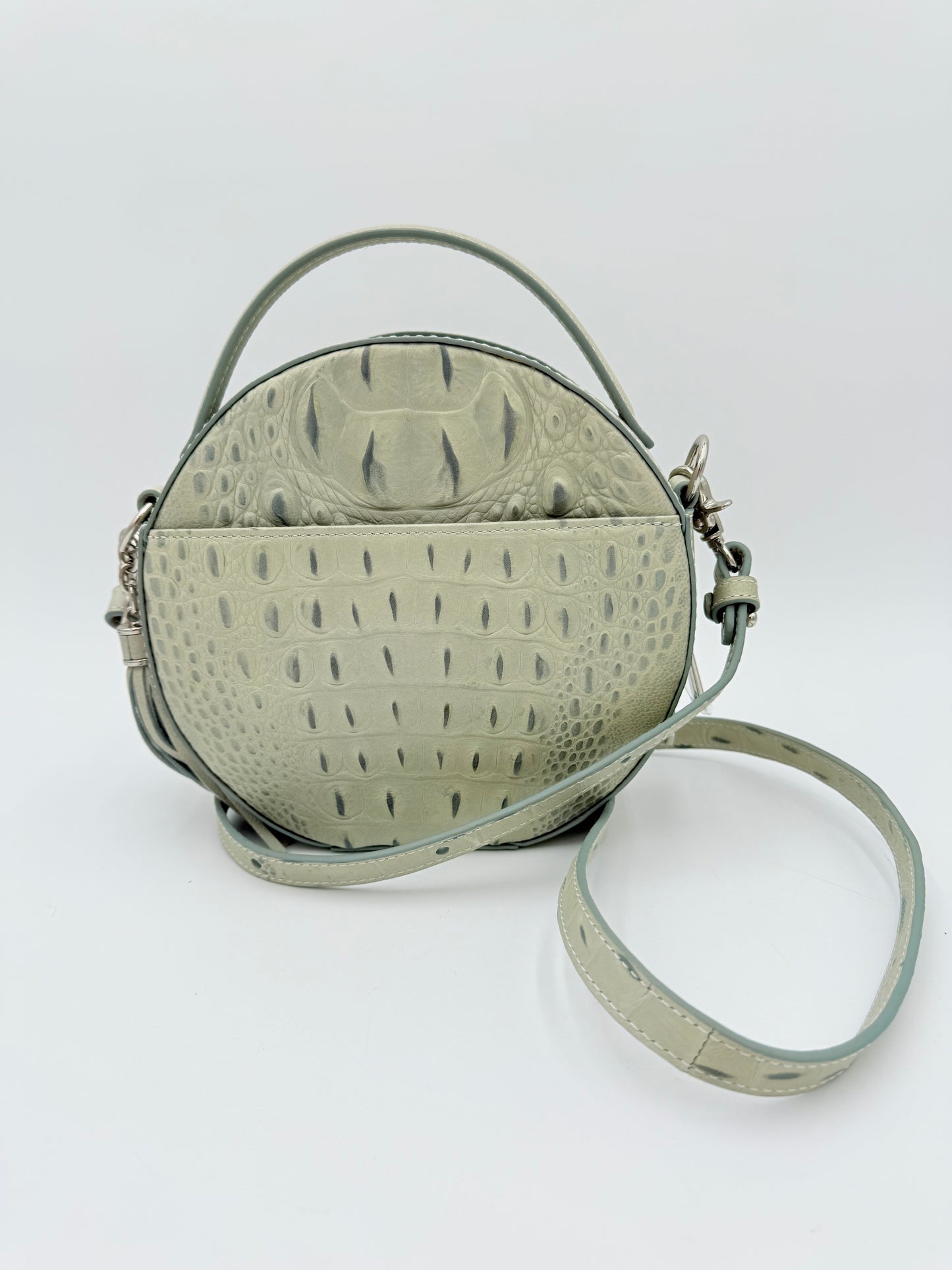 Crossbody Designer By Brahmin In Green, Size:Medium