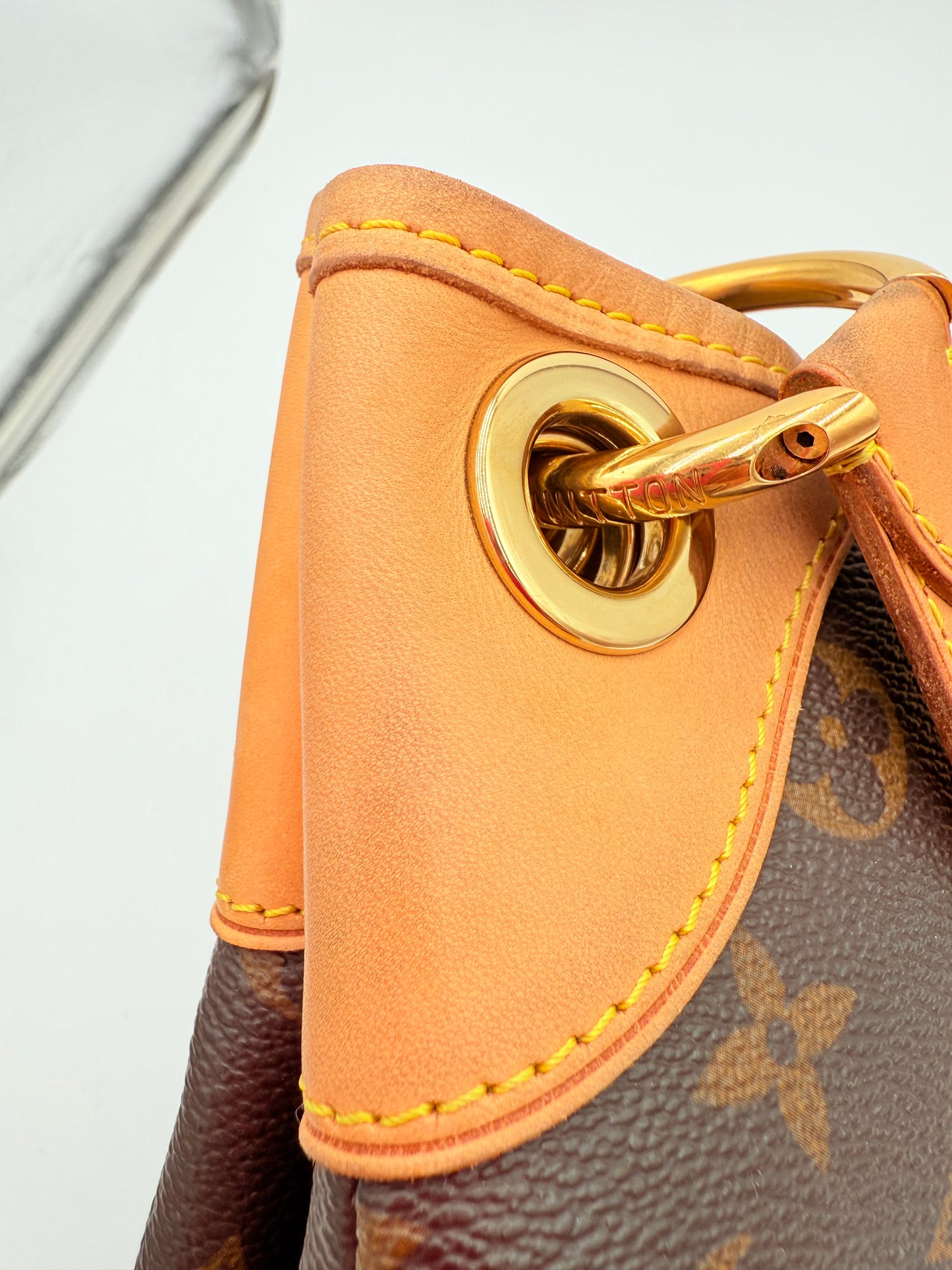 Handbag Luxury Designer By Louis Vuitton In Brown, Size:Large
