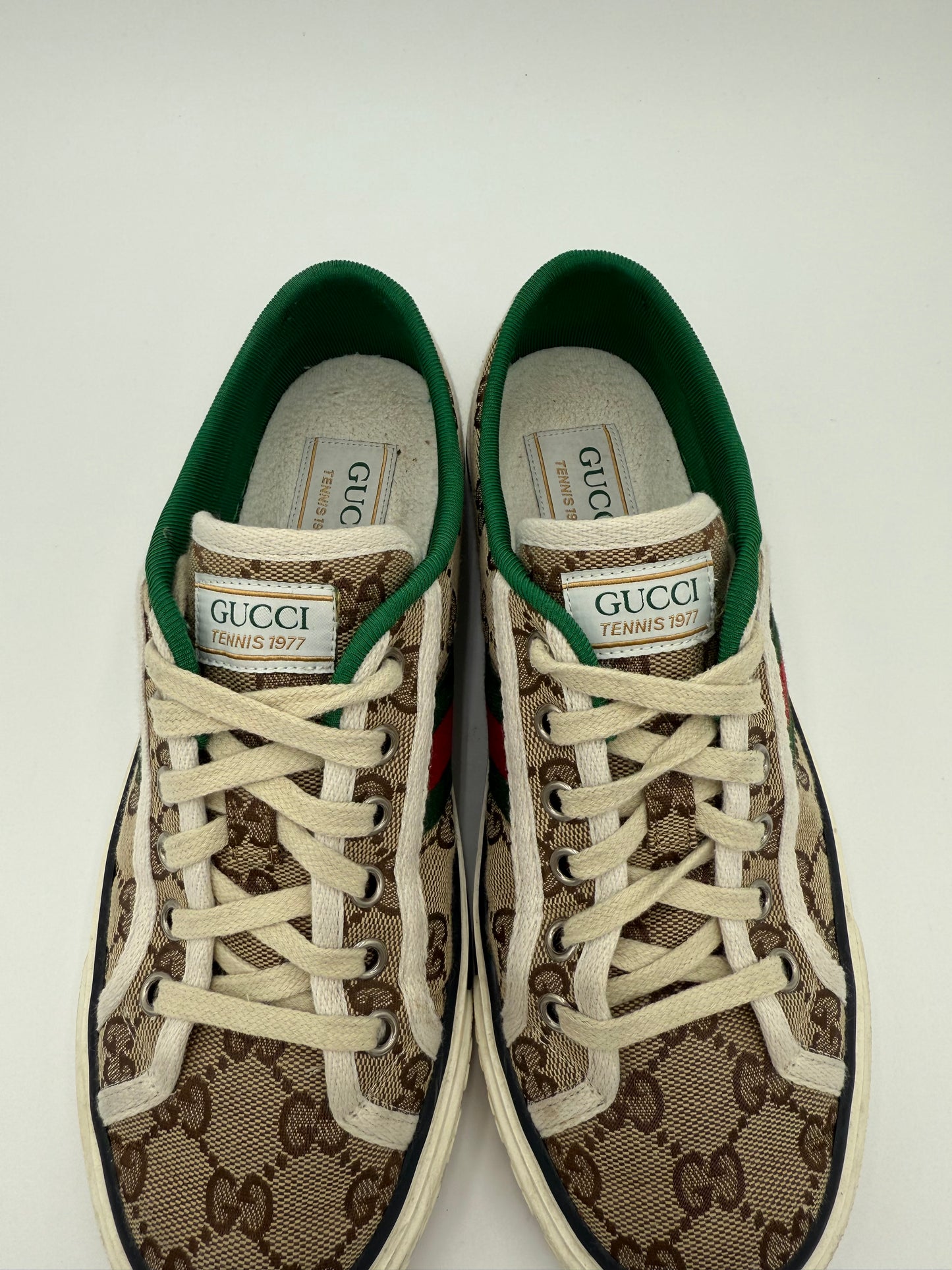 Shoes Luxury Designer By Gucci In Brown, Size:7.5