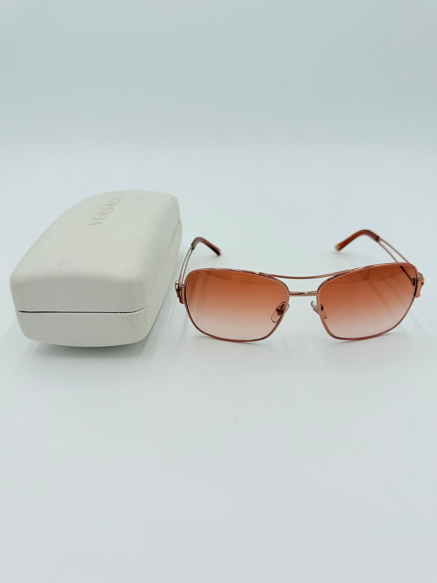 Sunglasses Luxury Designer By Versace In Brown