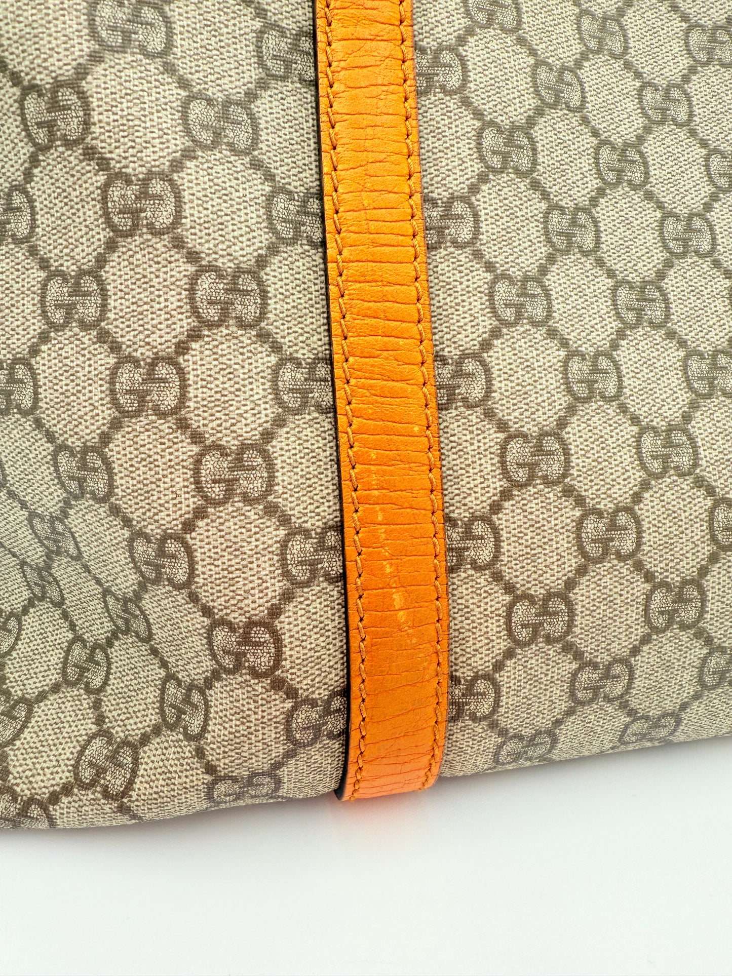 Handbag Luxury Designer By Gucci In Brown & Orange, Size:Medium