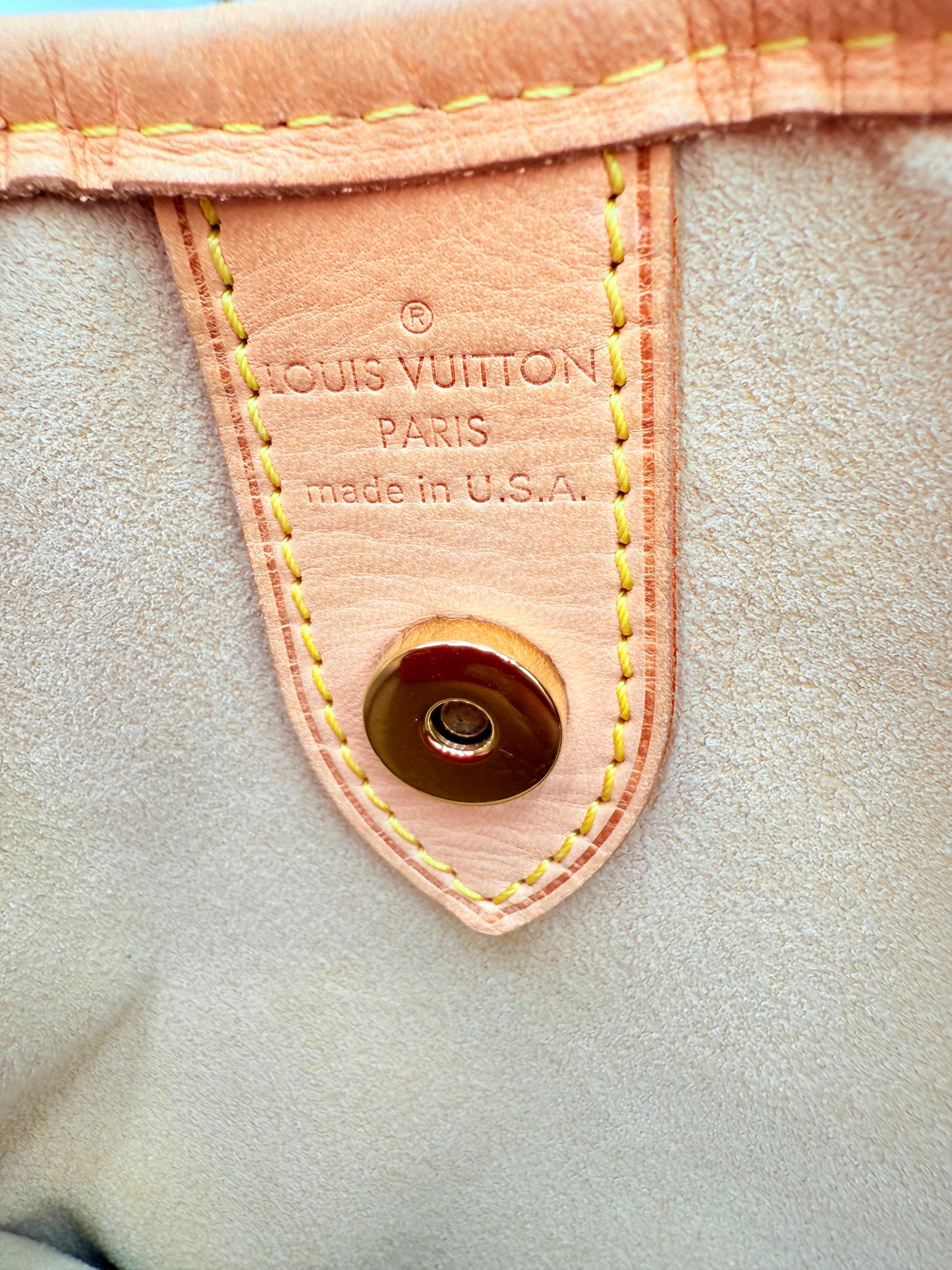 Handbag Luxury Designer By Louis Vuitton In Brown, Size:Large
