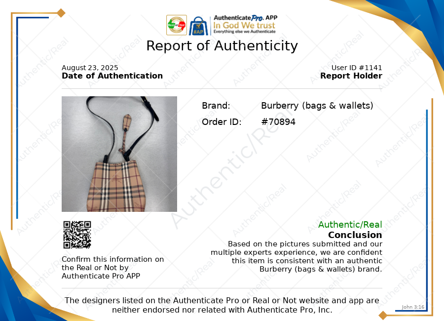 Crossbody Luxury Designer By Burberry In Plaid Pattern, Size:Small
