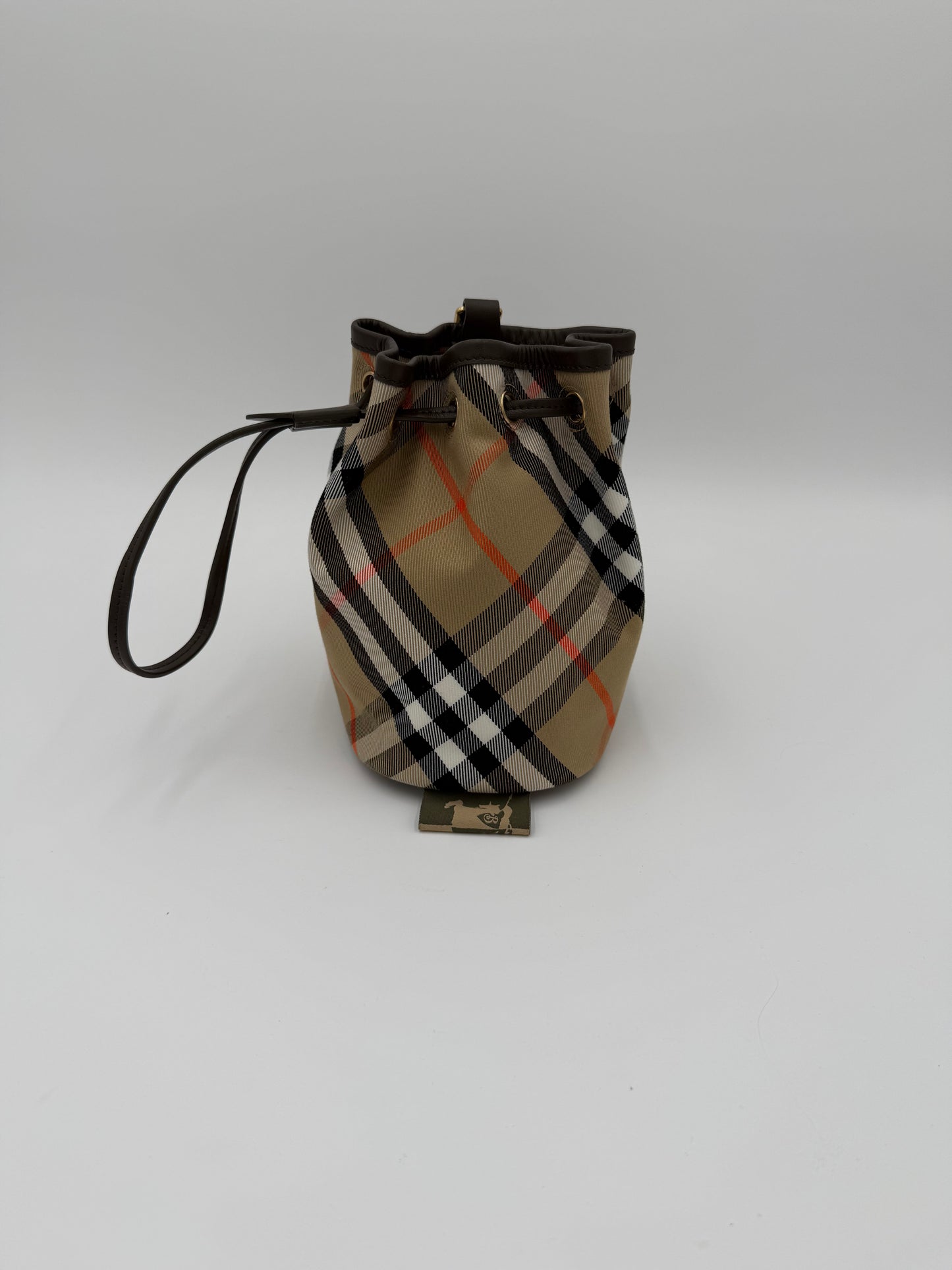 Handbag Luxury Designer By Burberry In Plaid Pattern, Size:Small
