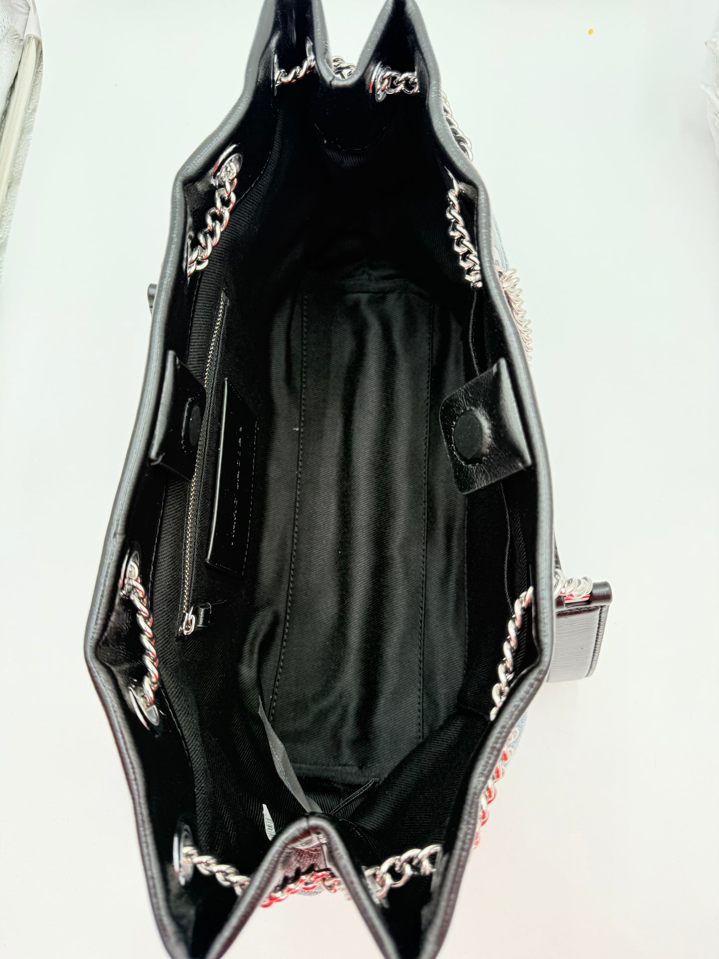 Handbag Luxury Designer By Marc Jacobs In Blue Denim, Size:Medium