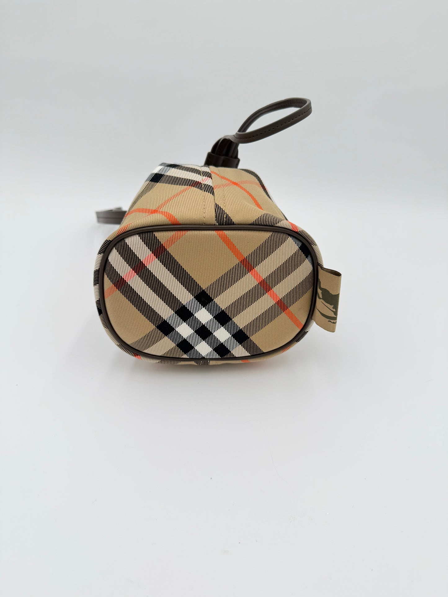Handbag Luxury Designer By Burberry In Plaid Pattern, Size:Small